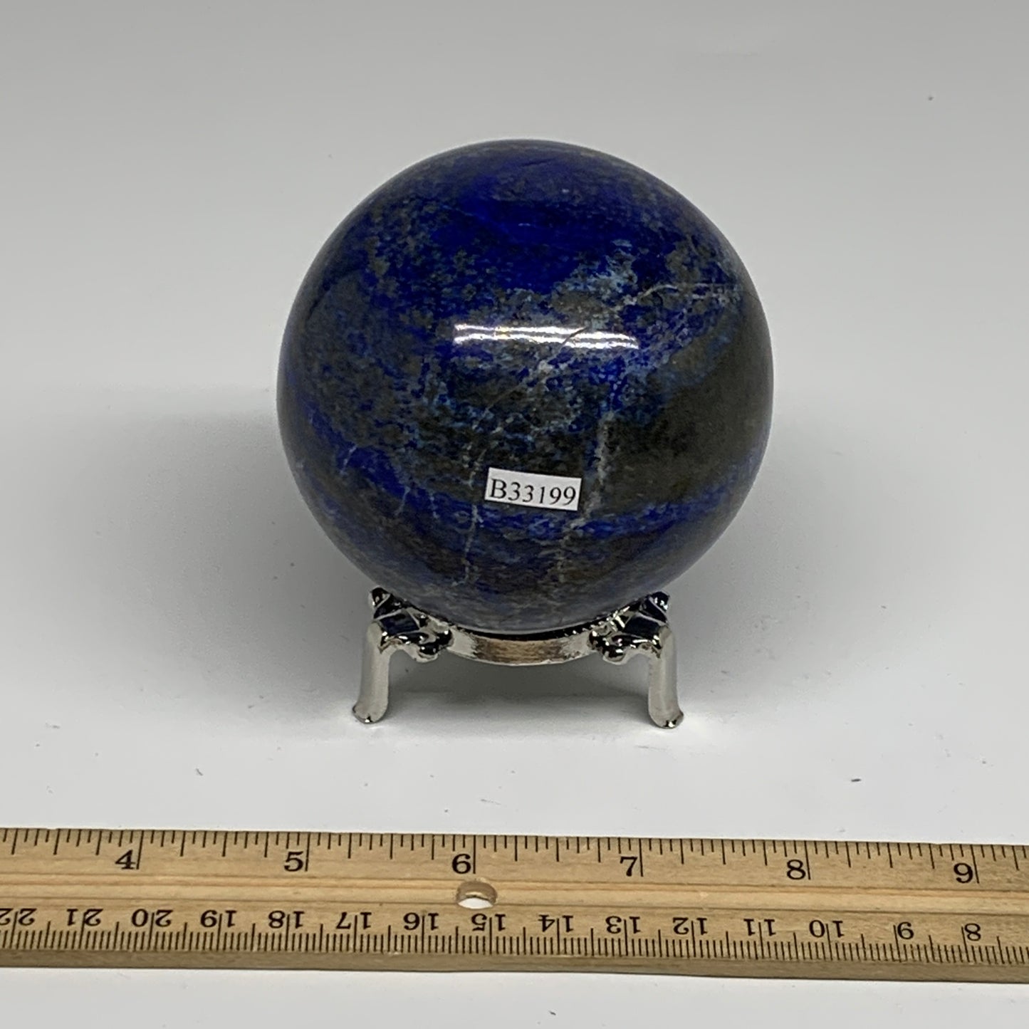 1.64 lbs, 3.1" (78mm), Lapis Lazuli Sphere Ball Gemstone @Afghanistan, B33199