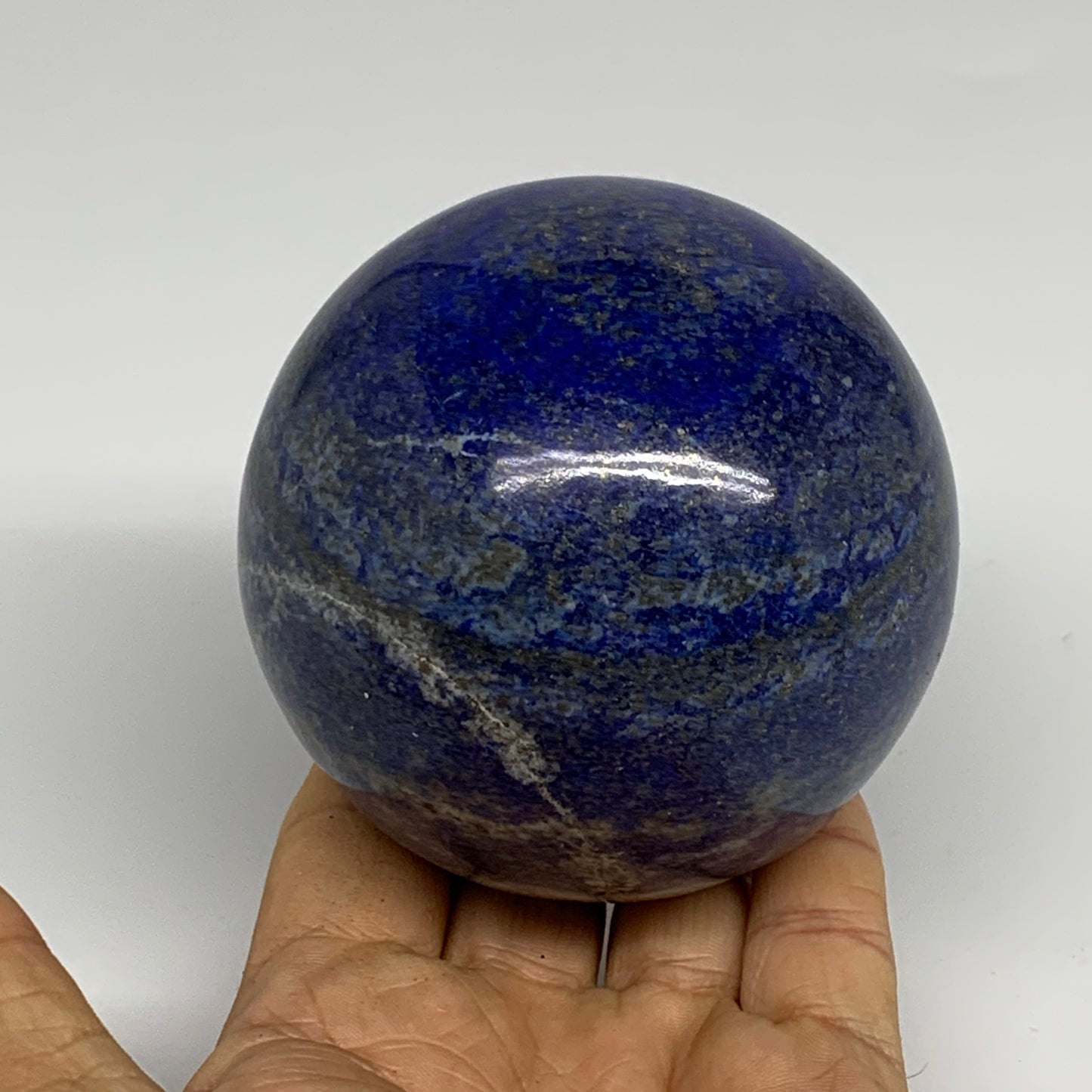 1.82 lbs, 3.2" (80mm), Lapis Lazuli Sphere Ball Gemstone @Afghanistan, B33200