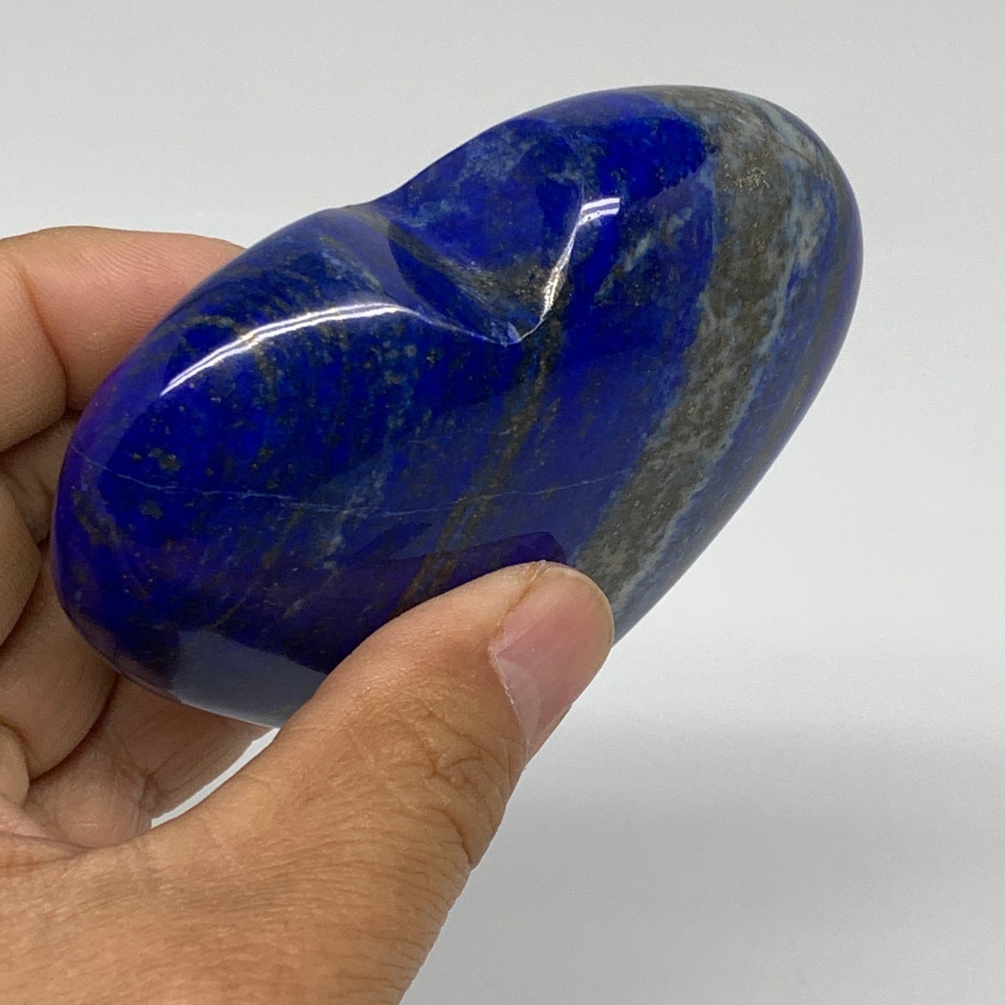 0.61 lbs, 2.8"x3.4"x1.2", Natural Lapis Lazuli Heart Polished Crystal, B36669