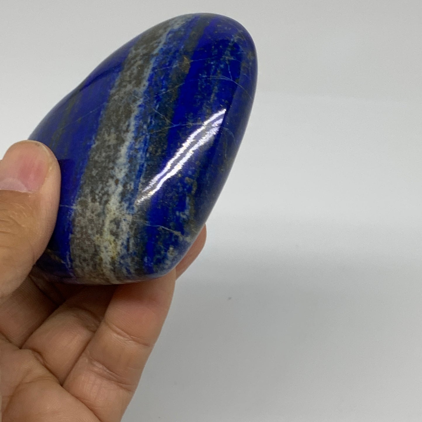 0.61 lbs, 2.8"x3.4"x1.2", Natural Lapis Lazuli Heart Polished Crystal, B36669