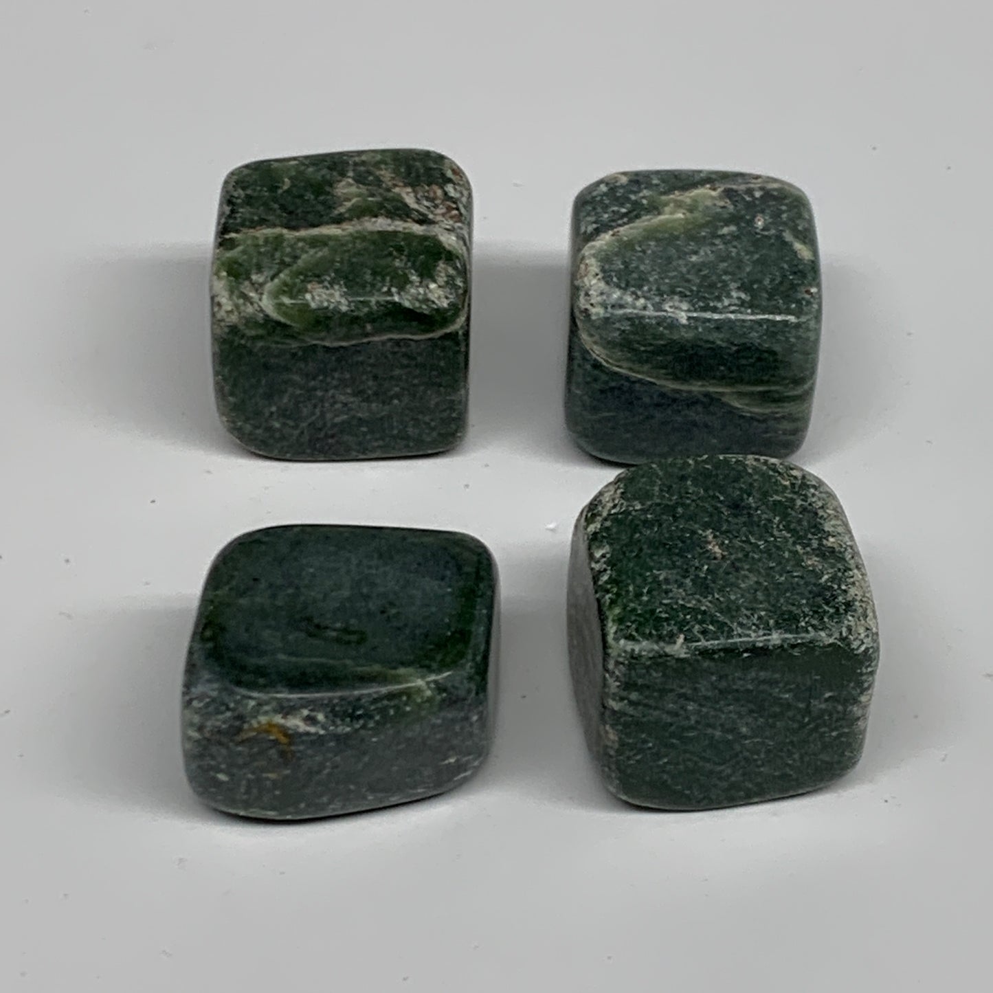 158.4g, 0.9"-1", 4pcs, Natural Nephrite Jade Tumbled Stone @Afghanistan,B31901