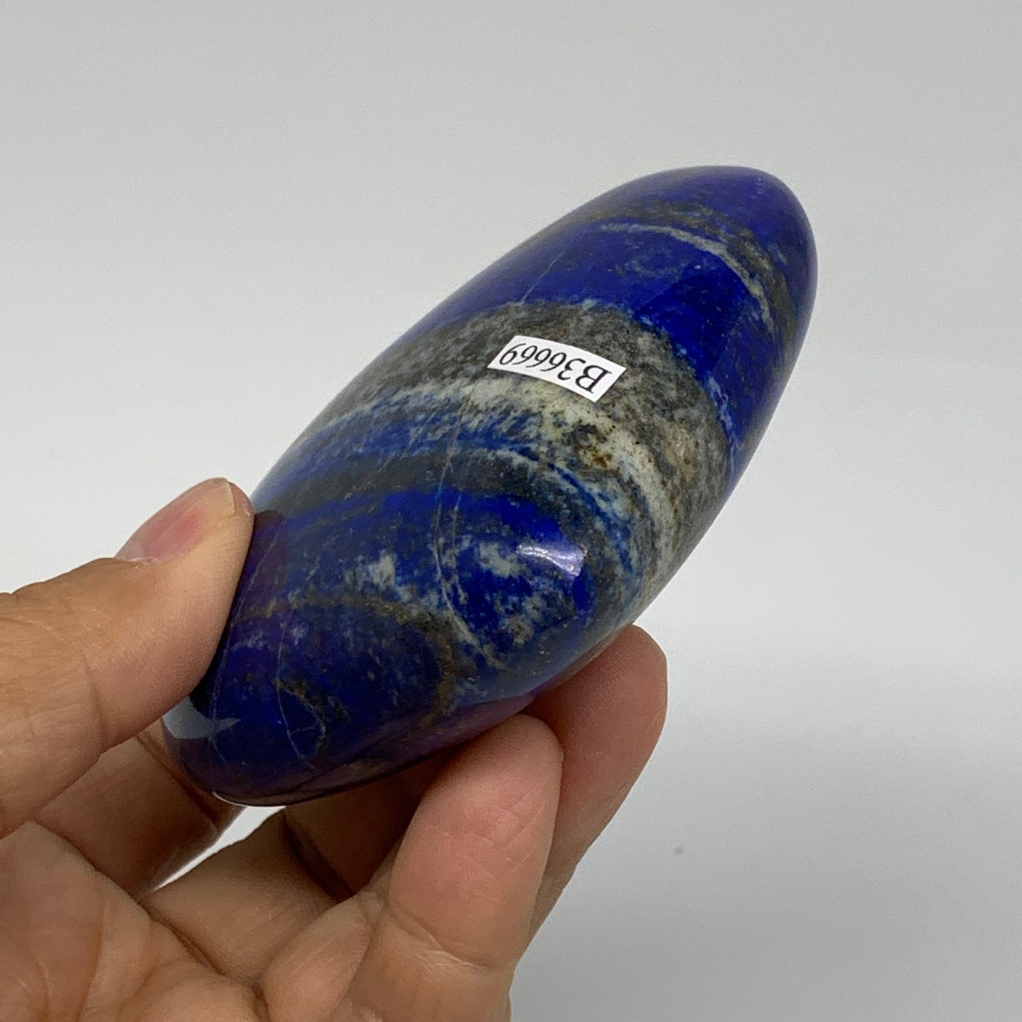 0.61 lbs, 2.8"x3.4"x1.2", Natural Lapis Lazuli Heart Polished Crystal, B36669