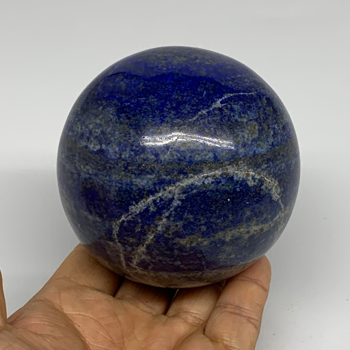 1.82 lbs, 3.2" (80mm), Lapis Lazuli Sphere Ball Gemstone @Afghanistan, B33200