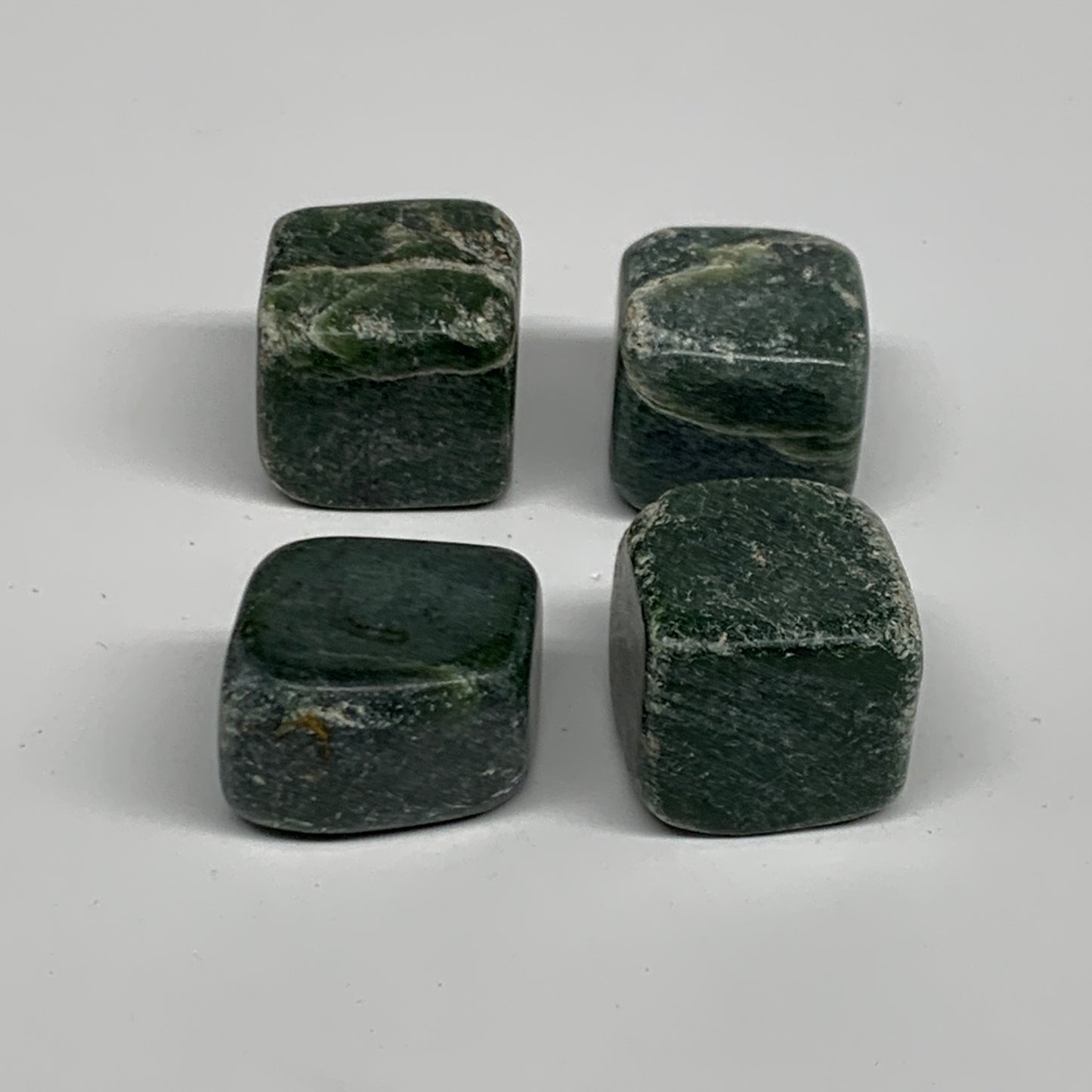 158.4g, 0.9"-1", 4pcs, Natural Nephrite Jade Tumbled Stone @Afghanistan,B31901