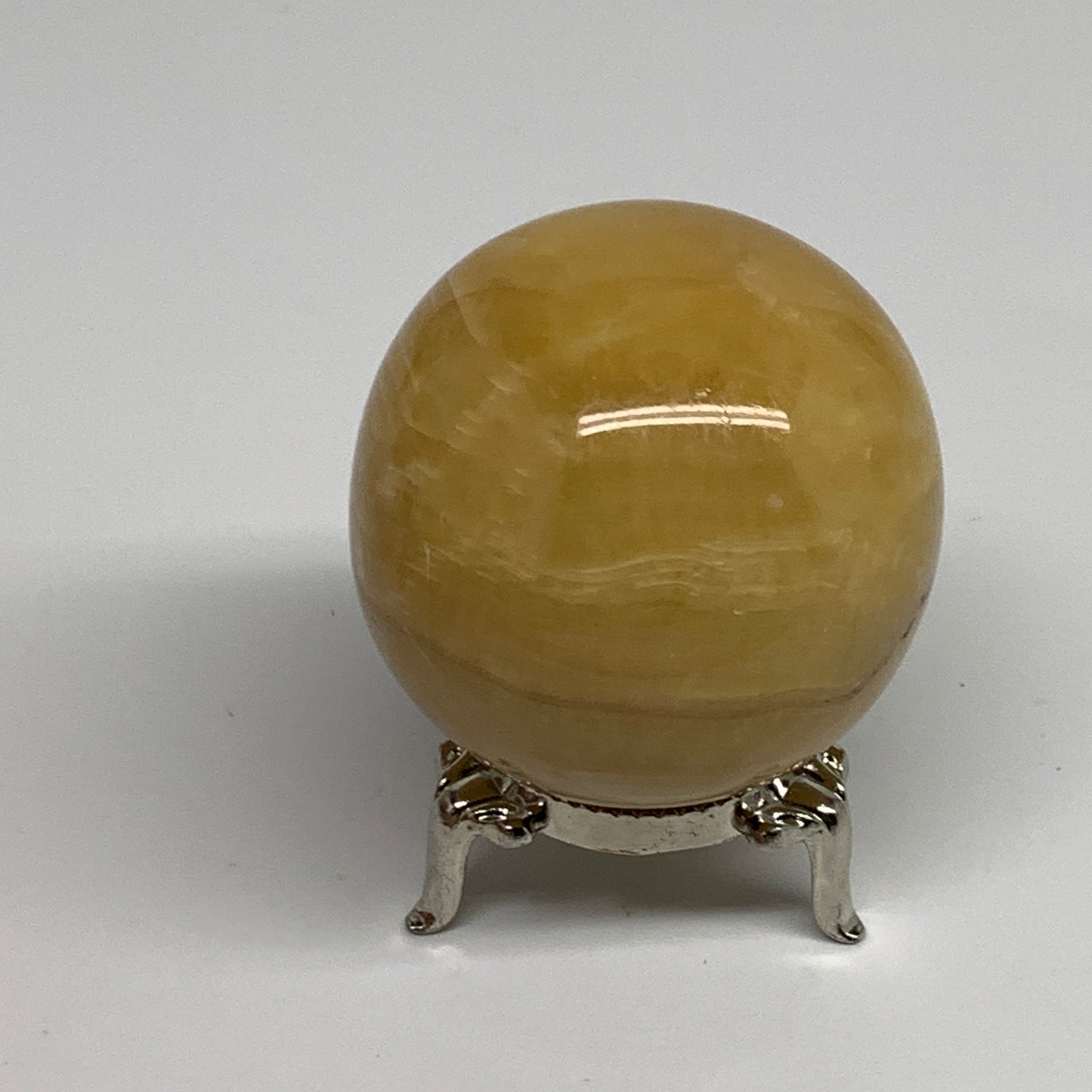 203g, 2.1"(52mm), Honey Calcite Sphere Polished Gemstone, B35319