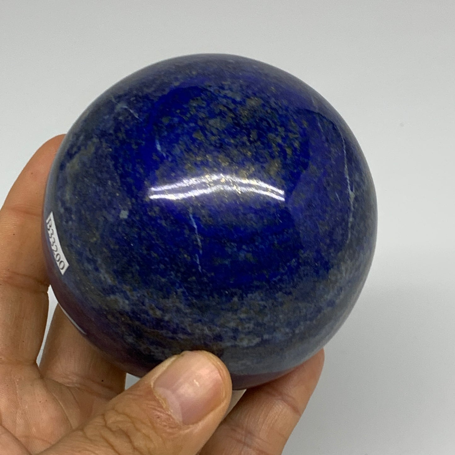 1.82 lbs, 3.2" (80mm), Lapis Lazuli Sphere Ball Gemstone @Afghanistan, B33200