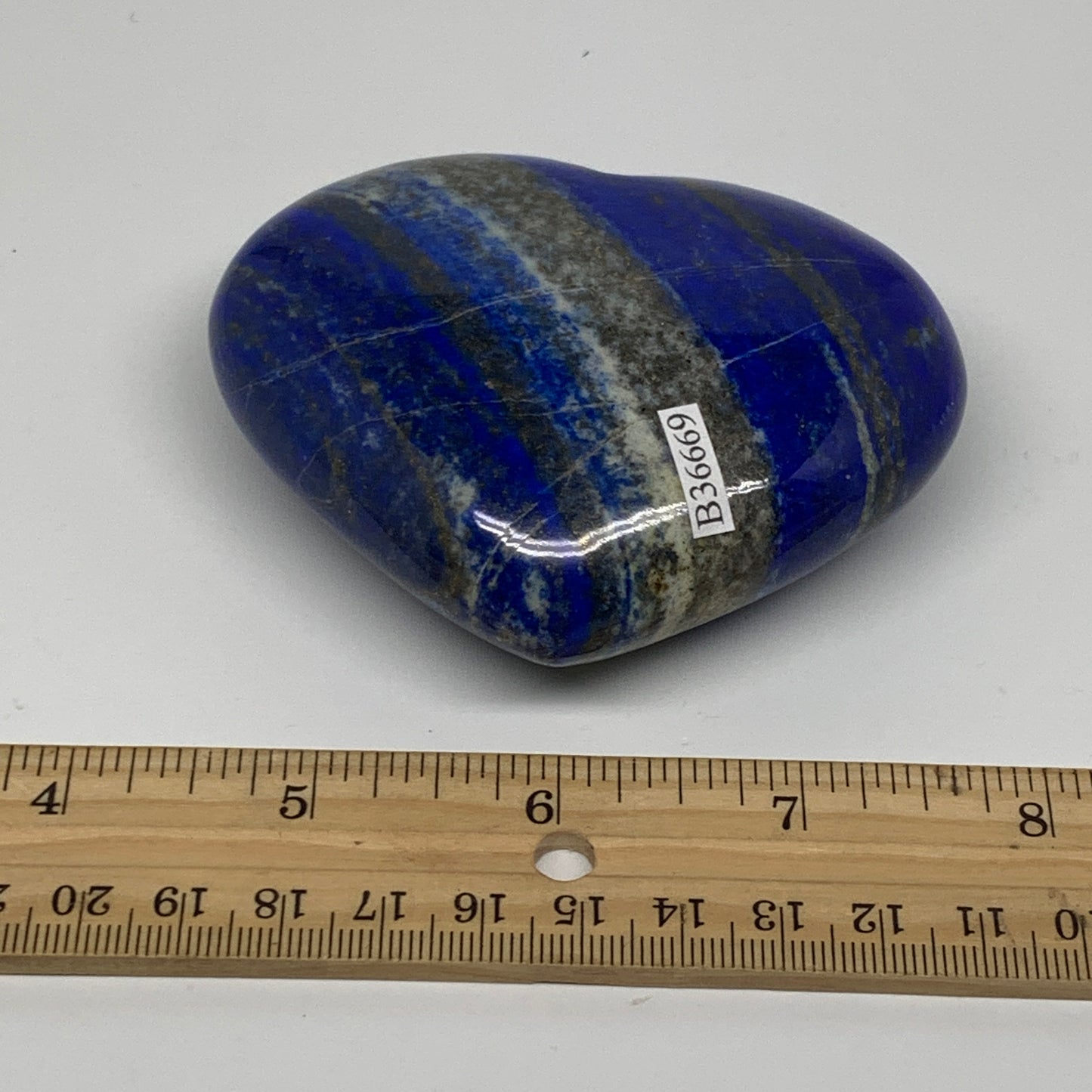 0.61 lbs, 2.8"x3.4"x1.2", Natural Lapis Lazuli Heart Polished Crystal, B36669
