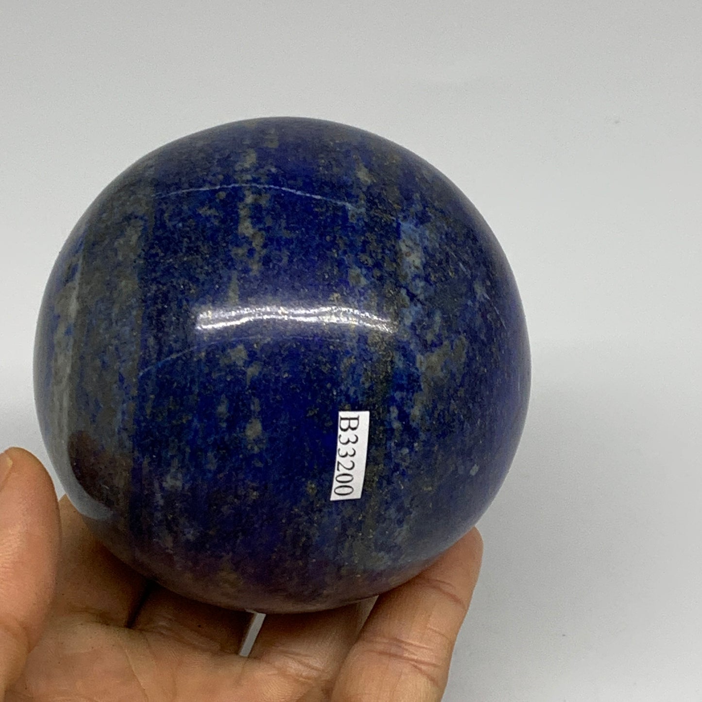1.82 lbs, 3.2" (80mm), Lapis Lazuli Sphere Ball Gemstone @Afghanistan, B33200
