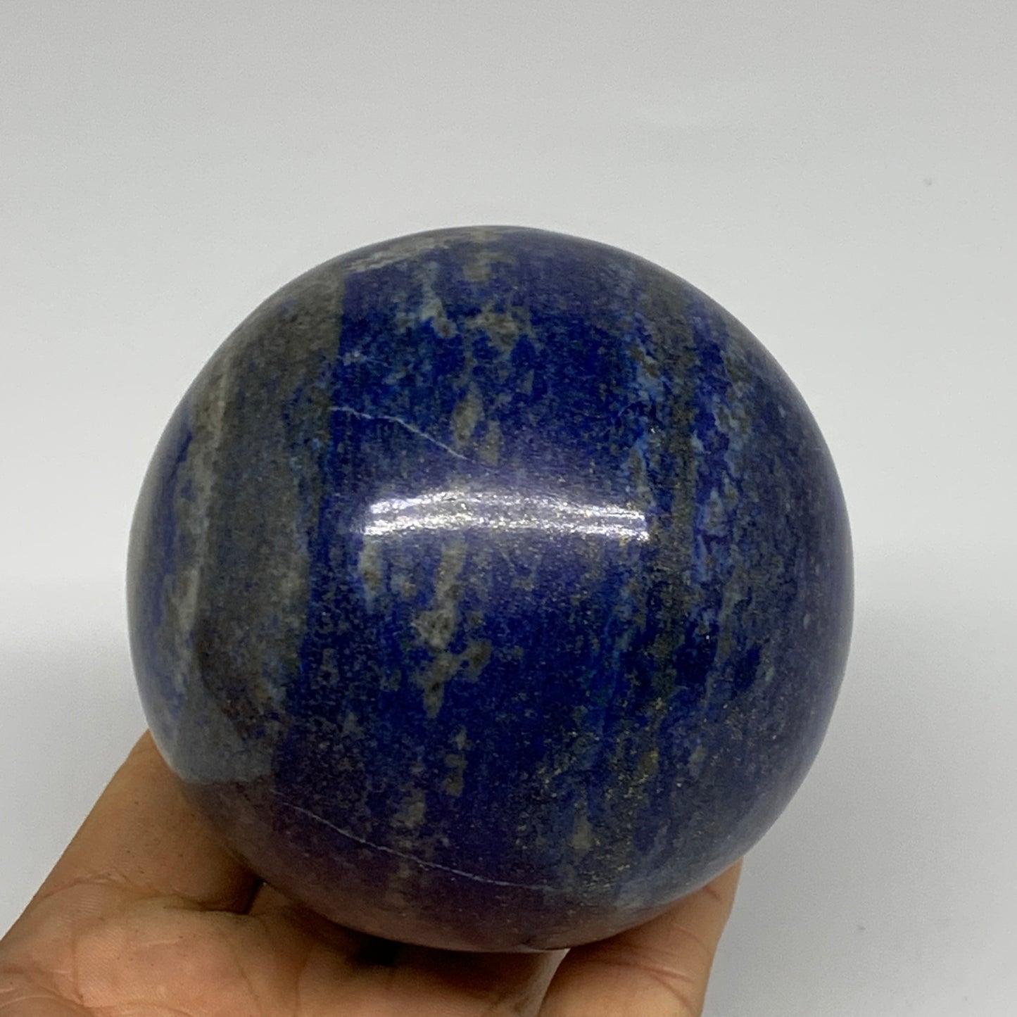1.82 lbs, 3.2" (80mm), Lapis Lazuli Sphere Ball Gemstone @Afghanistan, B33200
