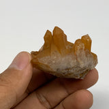 51.8g, 1.7"x1.6"x1.1", Orange Quartz Cluster Crystal Terminated @Brazil, B28897