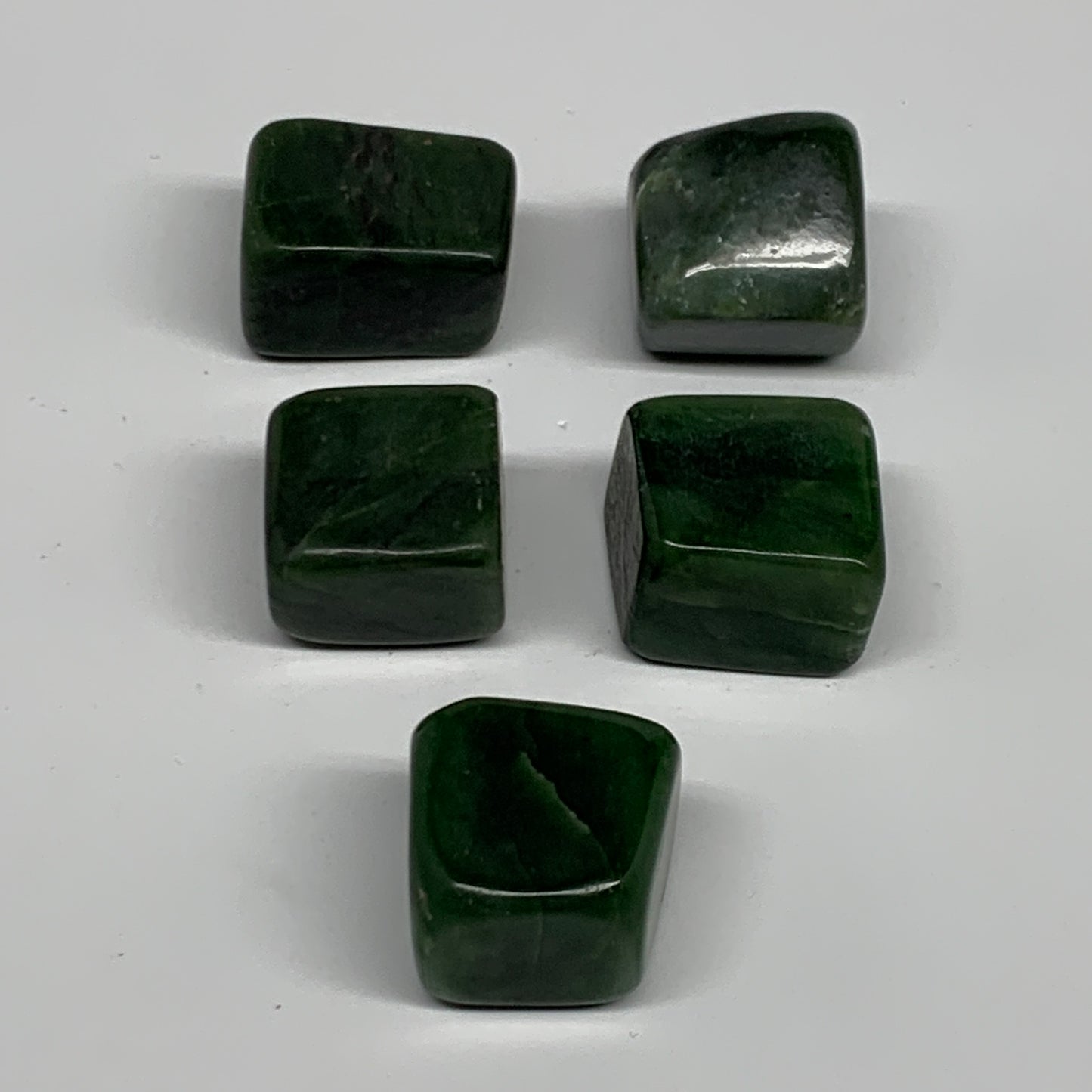 174.3g, 1"-1.2", 5pcs, Natural Nephrite Jade Tumbled Stone @Afghanistan,B31902