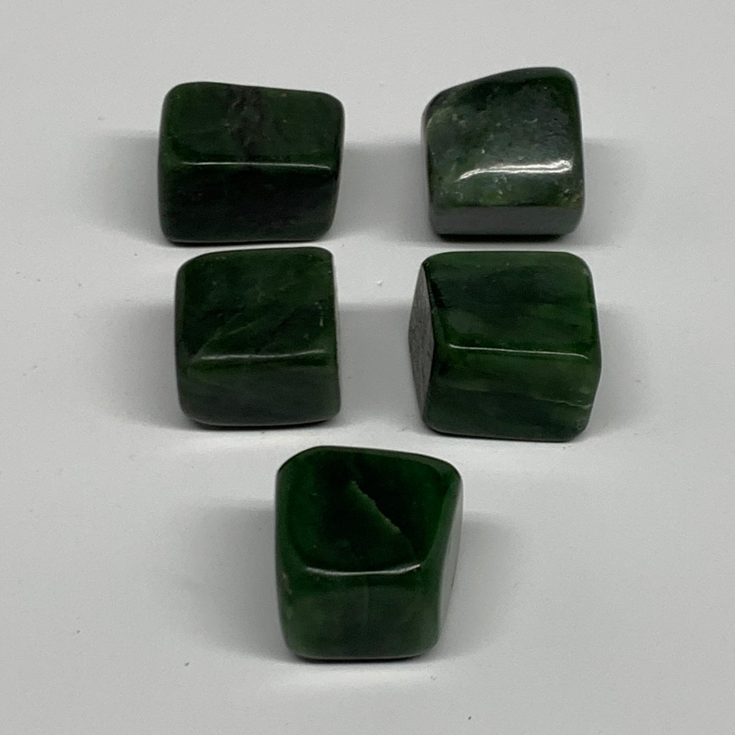 174.3g, 1"-1.2", 5pcs, Natural Nephrite Jade Tumbled Stone @Afghanistan,B31902