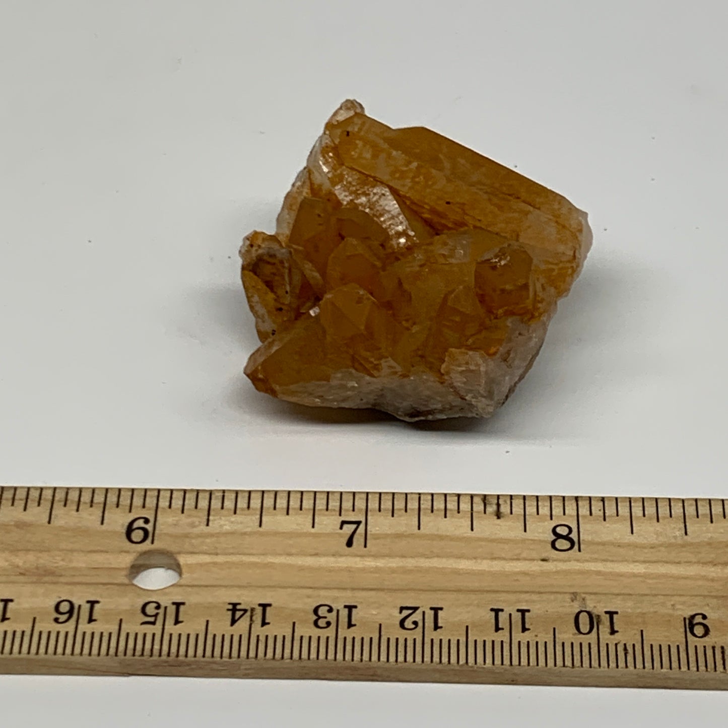 51.8g, 1.7"x1.6"x1.1", Orange Quartz Cluster Crystal Terminated @Brazil, B28897