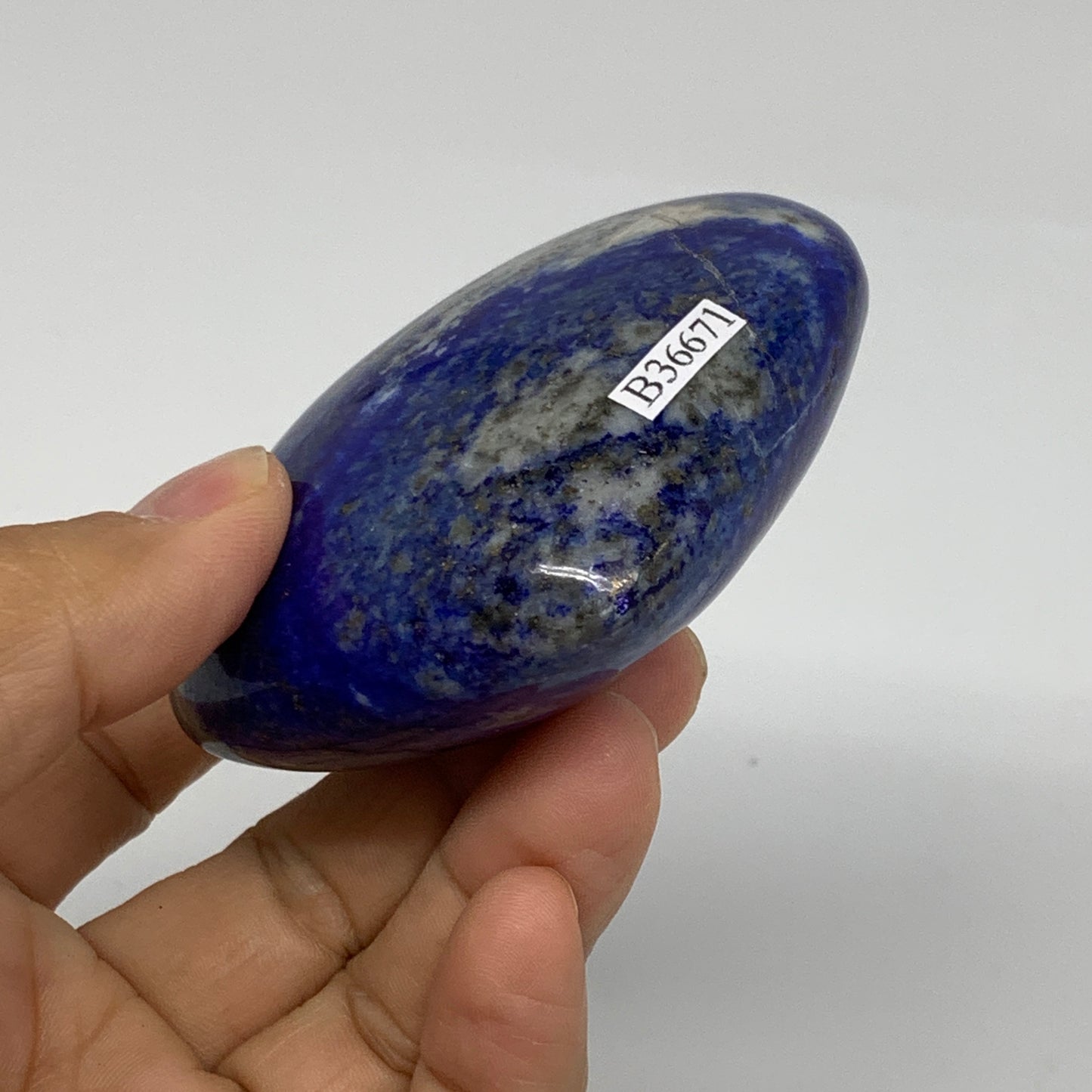 0.44 lbs, 2.5"x2.9"x1.2", Natural Lapis Lazuli Heart Polished Crystal, B36671