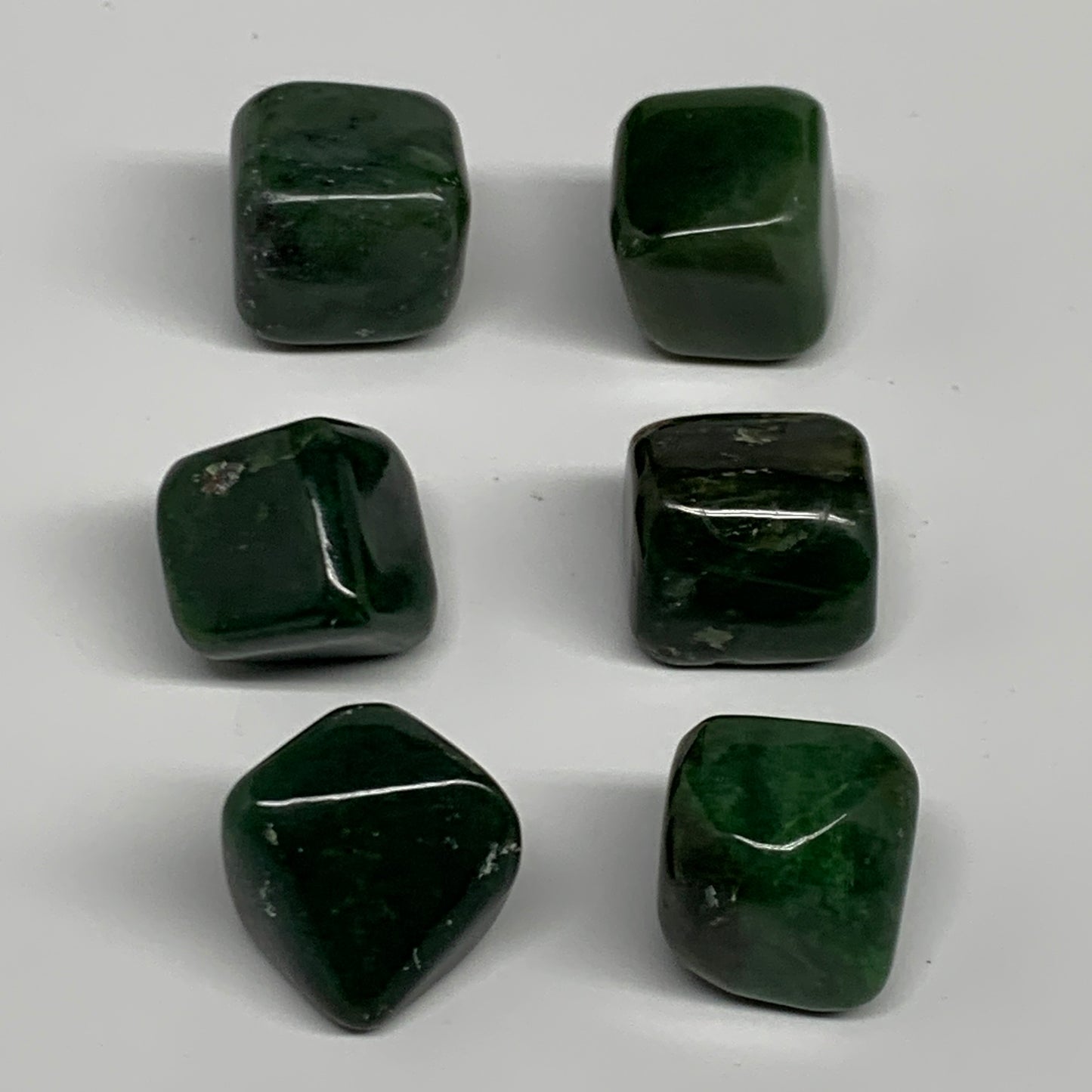 152.4g, 0.8"-0.9", 6pcs, Natural Nephrite Jade Tumbled Stone @Afghanistan,B31903