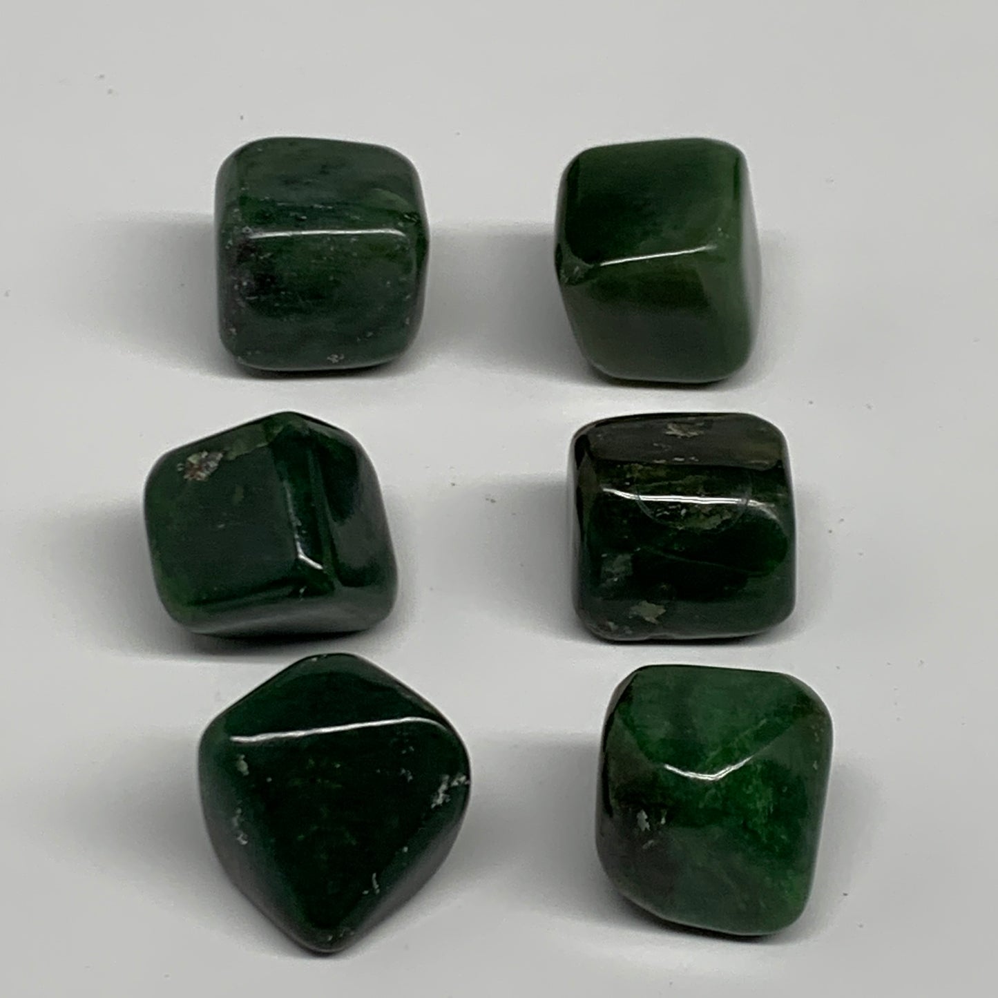 152.4g, 0.8"-0.9", 6pcs, Natural Nephrite Jade Tumbled Stone @Afghanistan,B31903