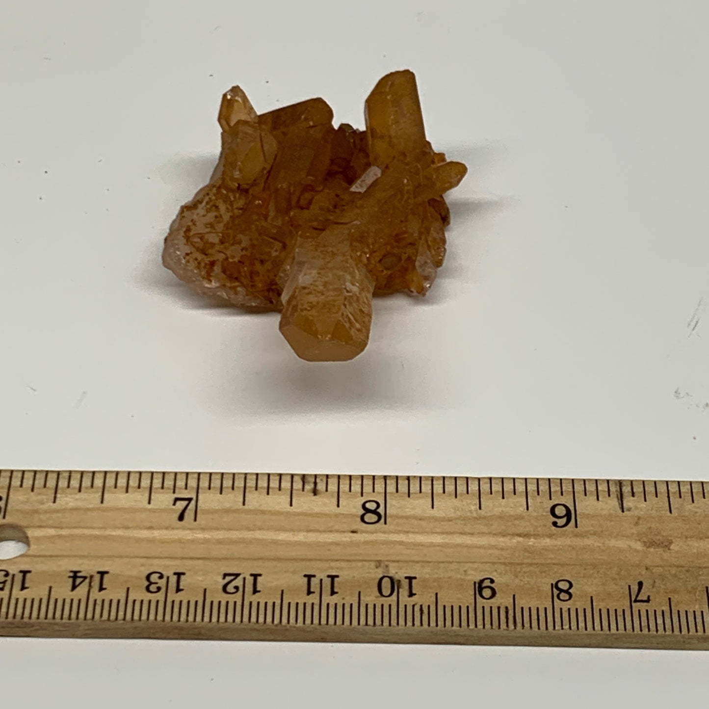 39.1g, 2.6"x1.6"x0.7", Orange Quartz Cluster Crystal Terminated @Brazil, B28898