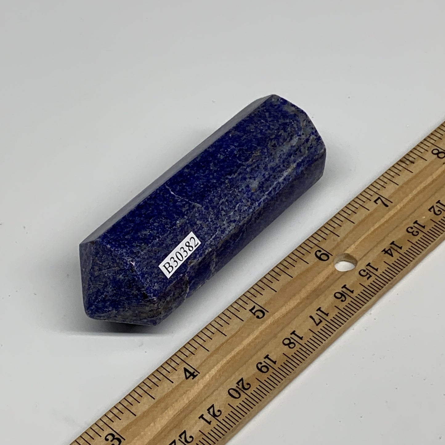 132.2g, 3.1"x1", Natural Lapis Lazuli Tower Point Obelisk Afghanistan,B30382