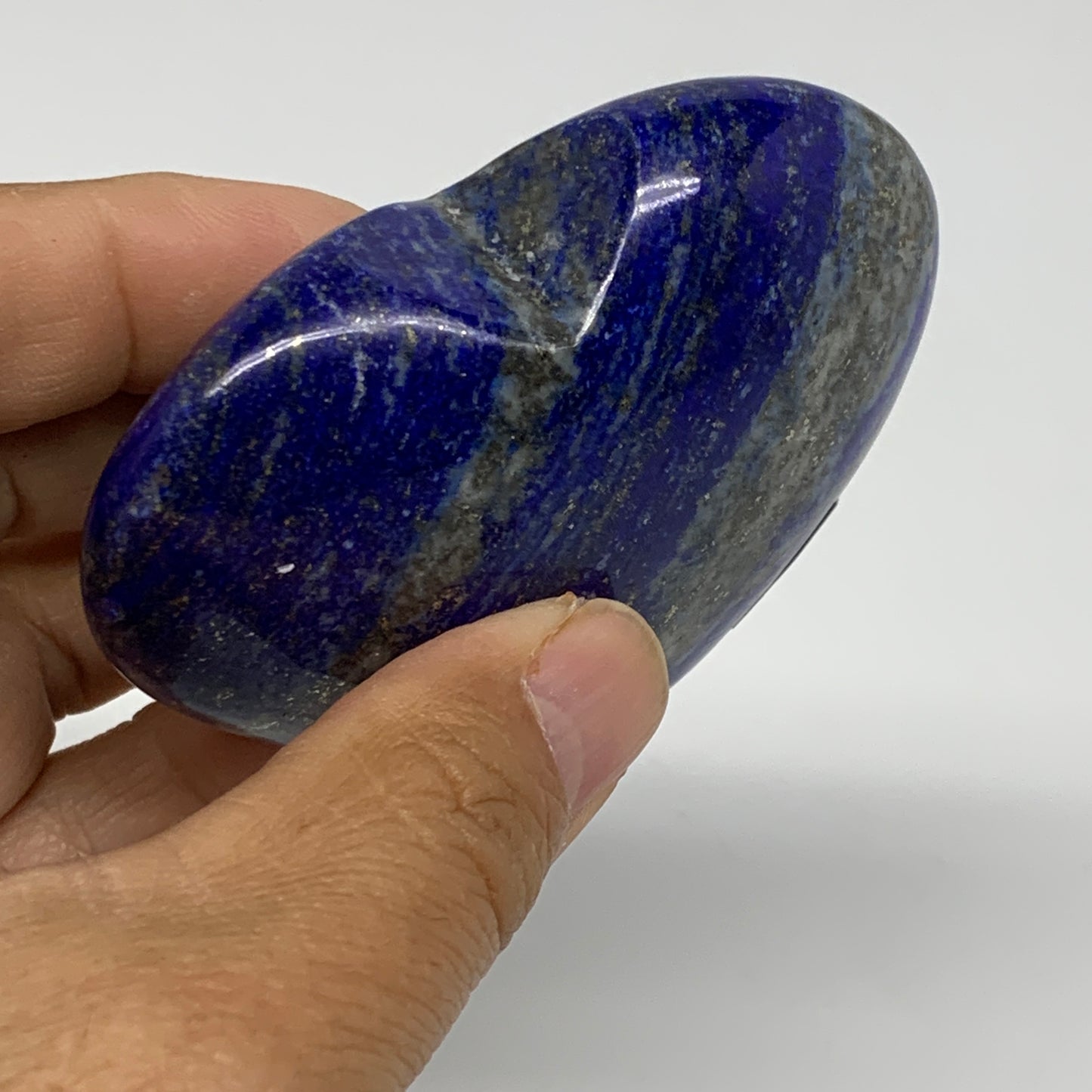 0.4 lbs, 2.5"x2.9"x1", Natural Lapis Lazuli Heart Polished Crystal, B36672