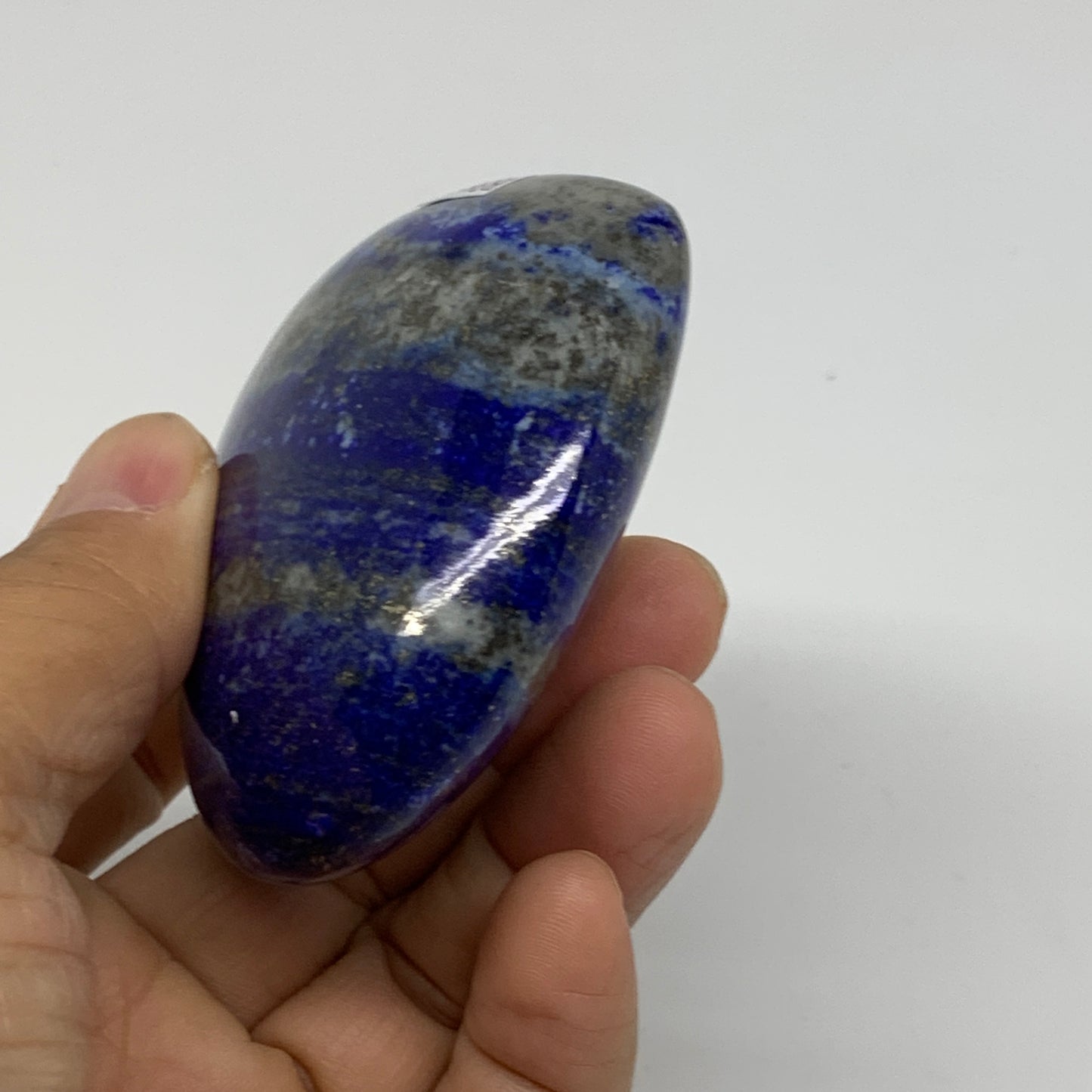 0.4 lbs, 2.5"x2.9"x1", Natural Lapis Lazuli Heart Polished Crystal, B36672