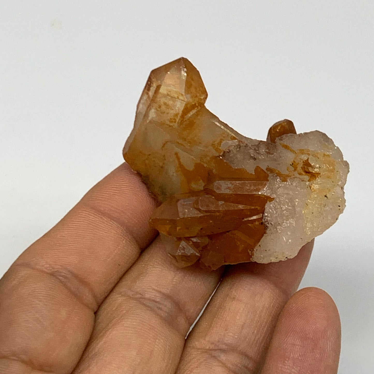 35.2g, 1.8"x1.7"x0.9", Orange Quartz Cluster Crystal Terminated @Brazil, B28900
