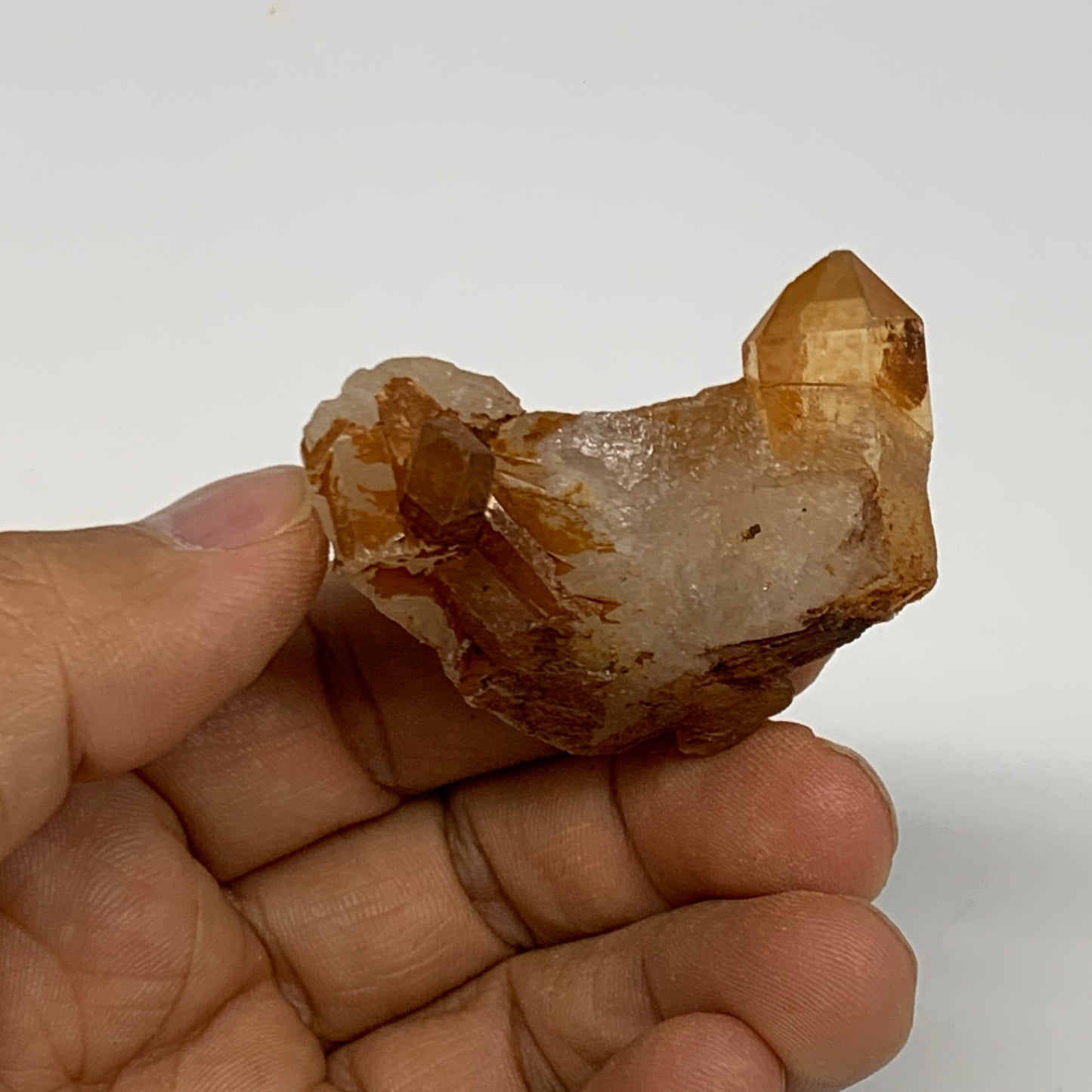 35.2g, 1.8"x1.7"x0.9", Orange Quartz Cluster Crystal Terminated @Brazil, B28900