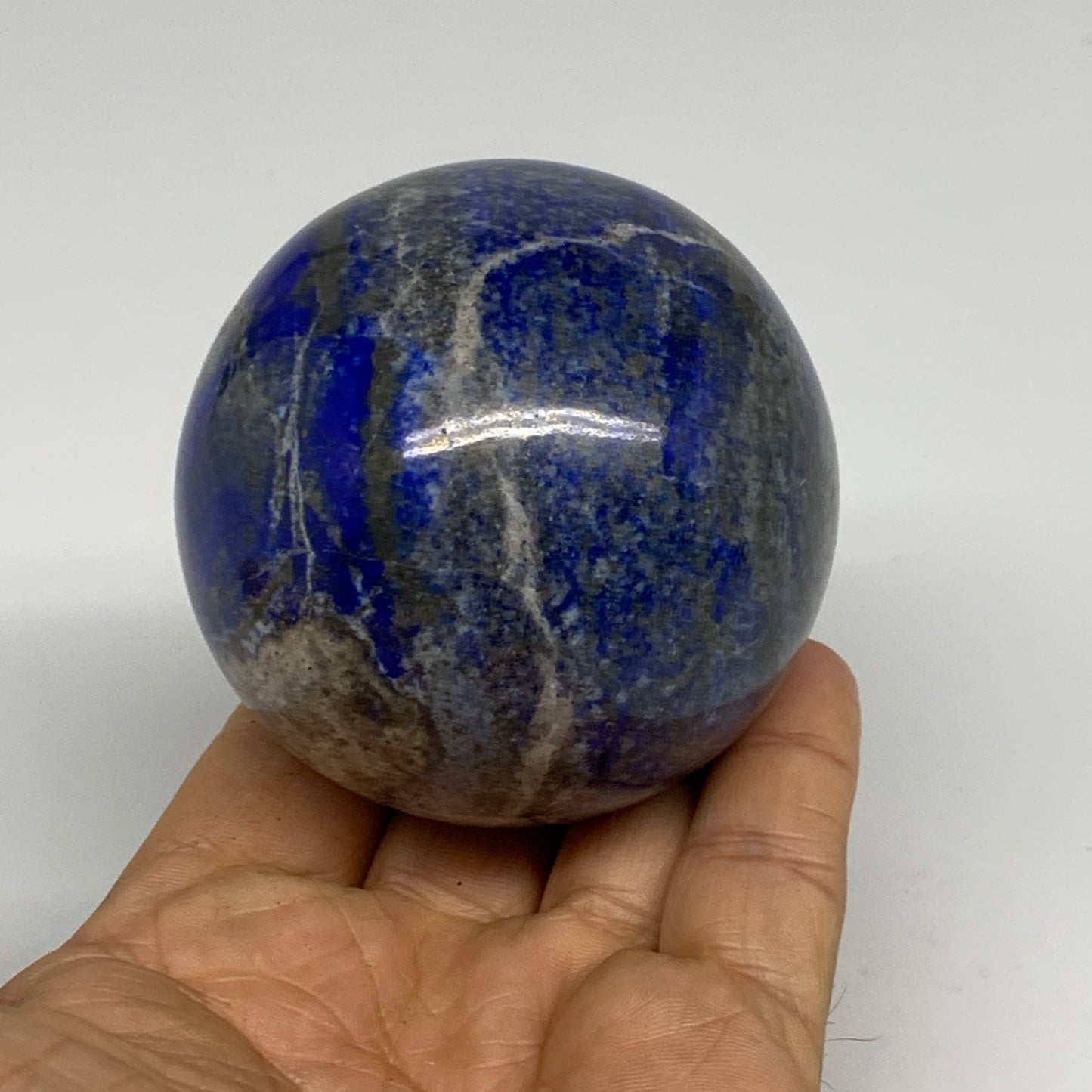 0.97 lbs, 2.6" (65mm), Lapis Lazuli Sphere Ball Gemstone @Afghanistan, B33202