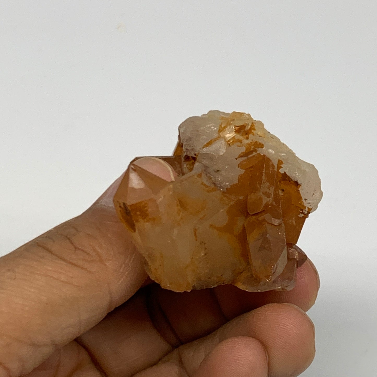 35.2g, 1.8"x1.7"x0.9", Orange Quartz Cluster Crystal Terminated @Brazil, B28900