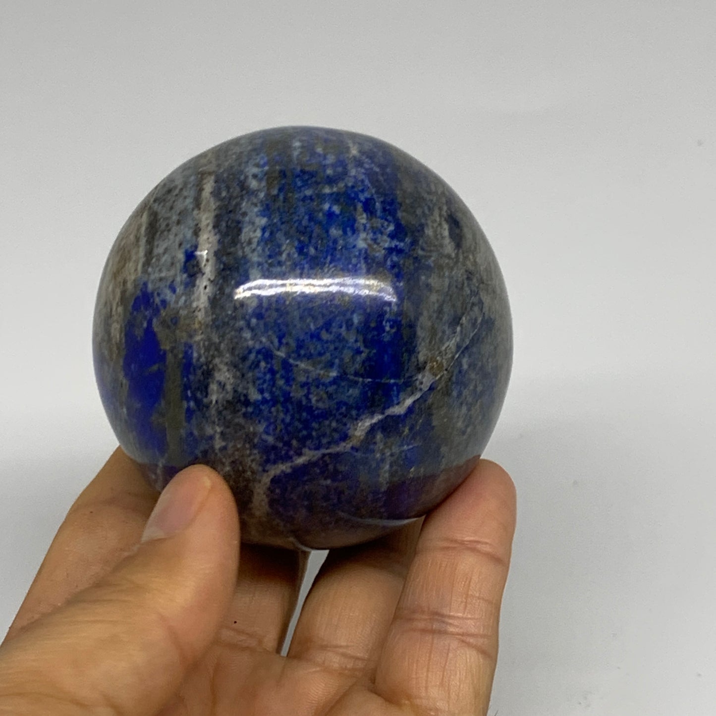 0.97 lbs, 2.6" (65mm), Lapis Lazuli Sphere Ball Gemstone @Afghanistan, B33202