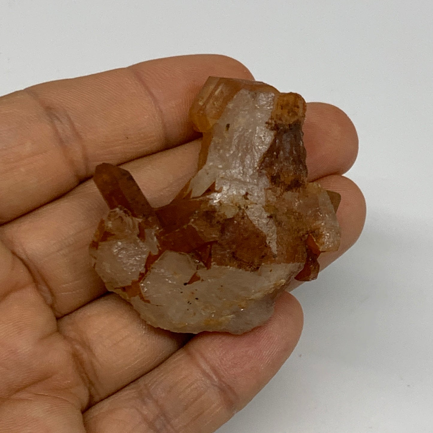 35.2g, 1.8"x1.7"x0.9", Orange Quartz Cluster Crystal Terminated @Brazil, B28900