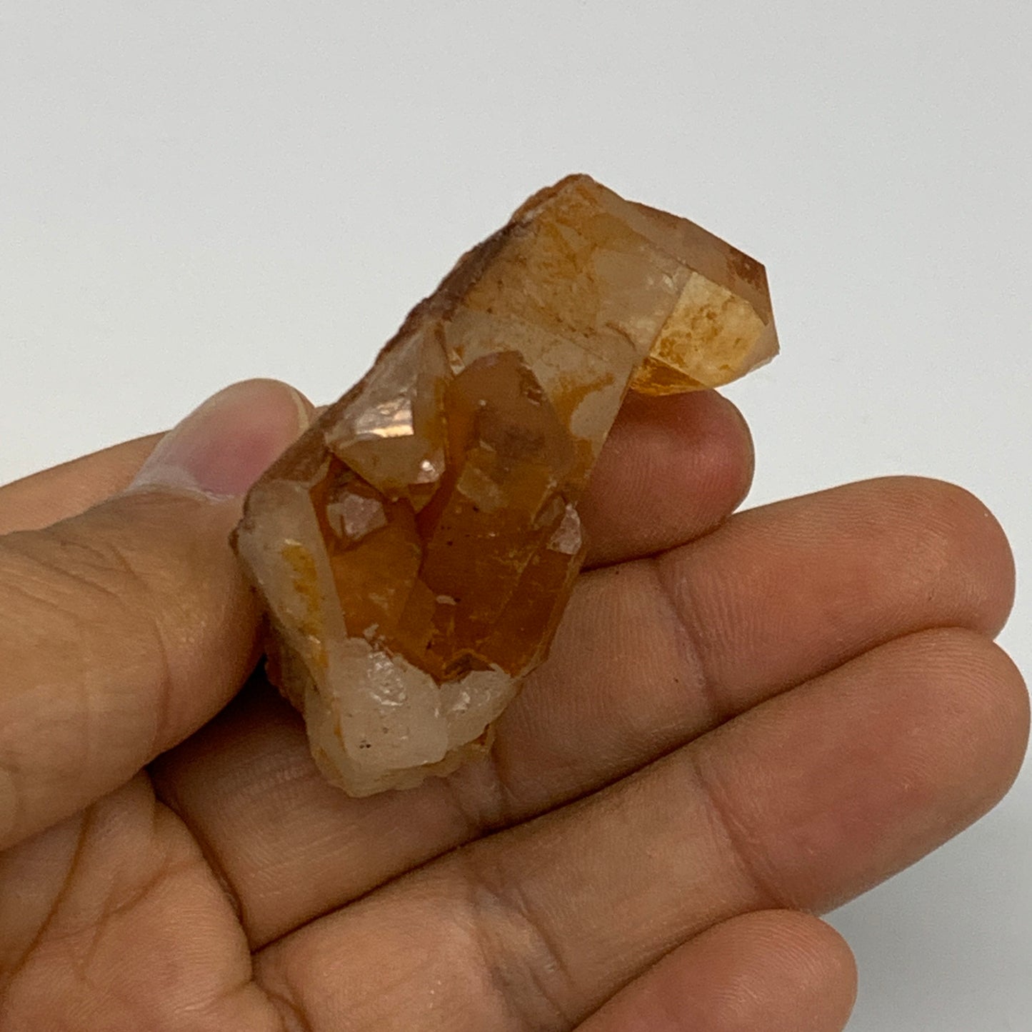 35.2g, 1.8"x1.7"x0.9", Orange Quartz Cluster Crystal Terminated @Brazil, B28900