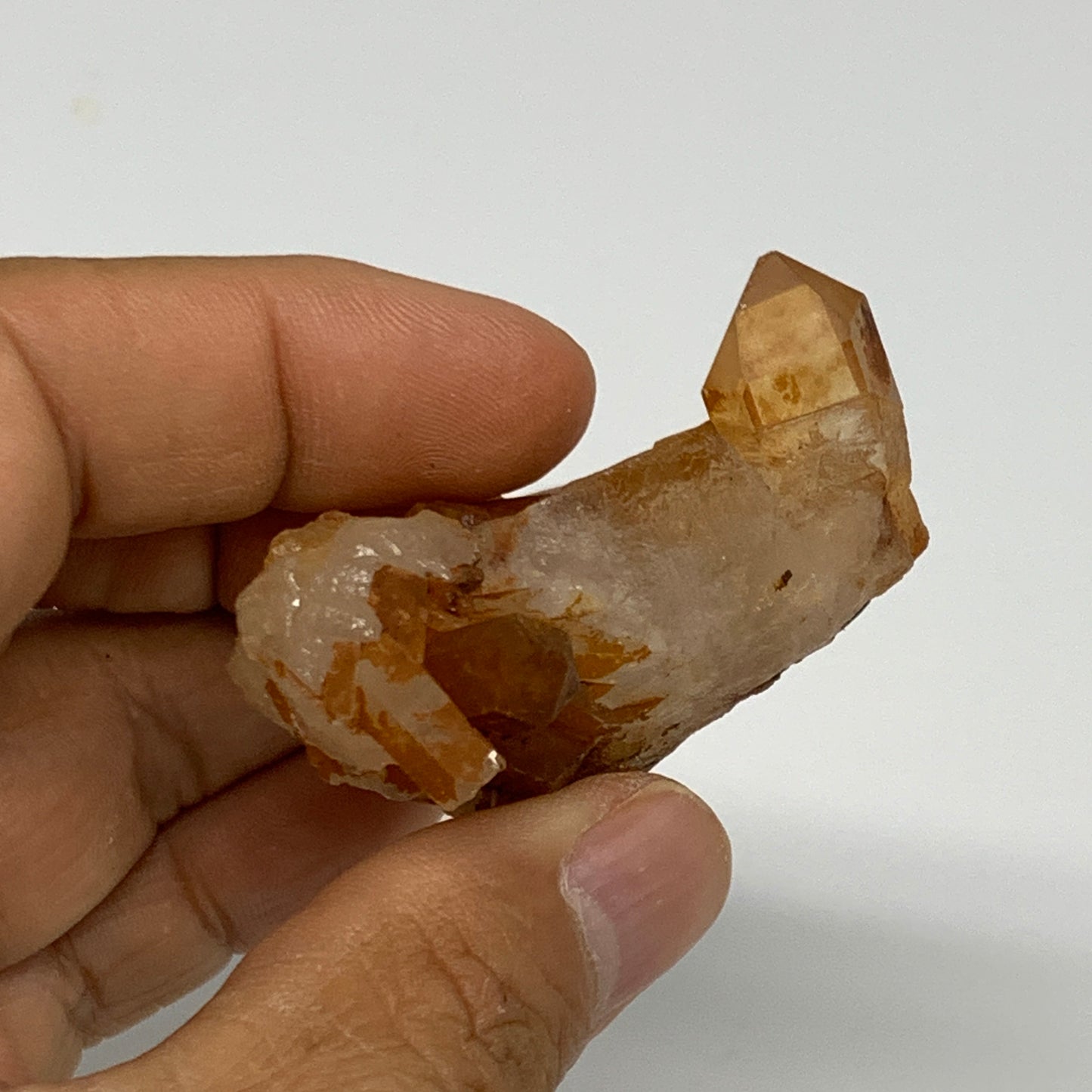 35.2g, 1.8"x1.7"x0.9", Orange Quartz Cluster Crystal Terminated @Brazil, B28900