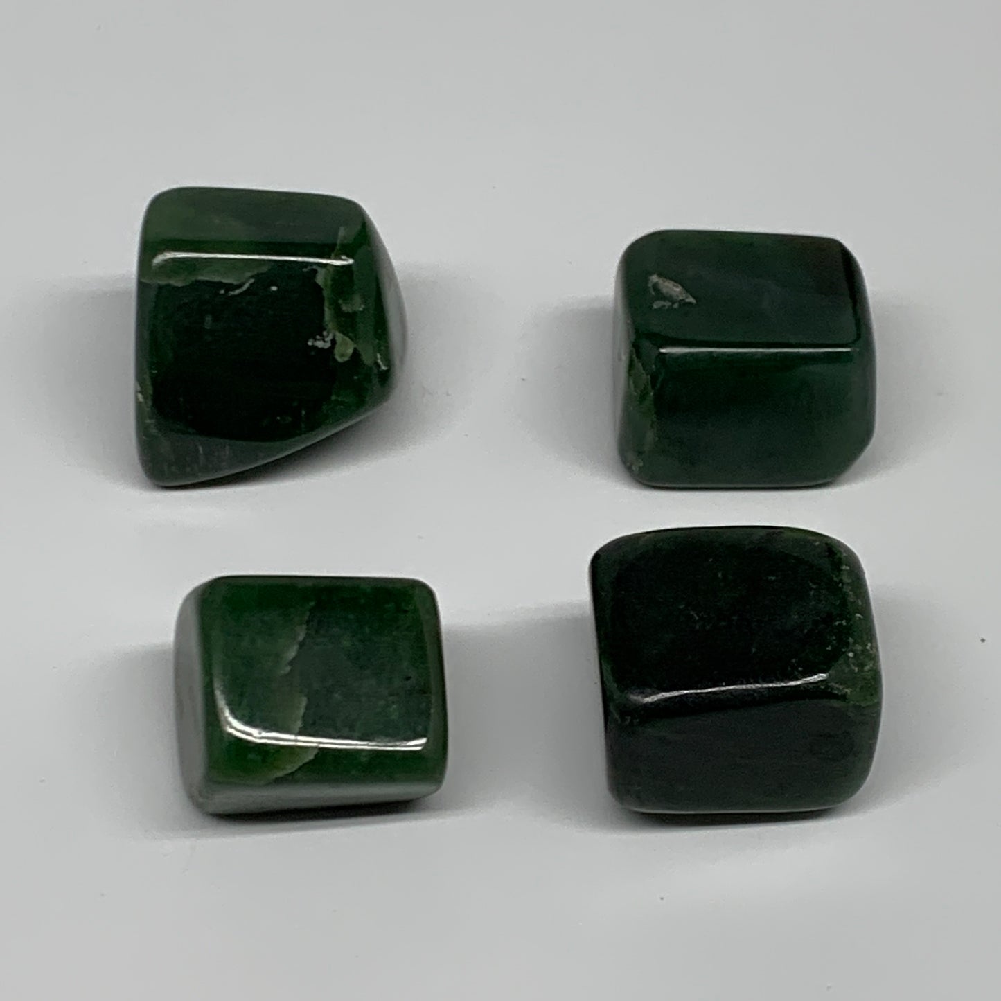 160.1g, 1"-1.2", 4pcs, Natural Nephrite Jade Tumbled Stone @Afghanistan,B31905