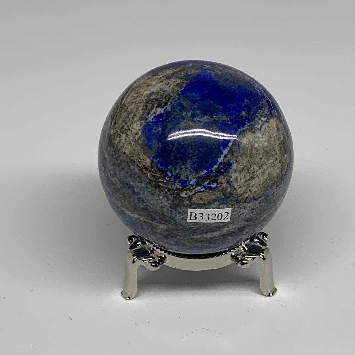 0.97 lbs, 2.6" (65mm), Lapis Lazuli Sphere Ball Gemstone @Afghanistan, B33202