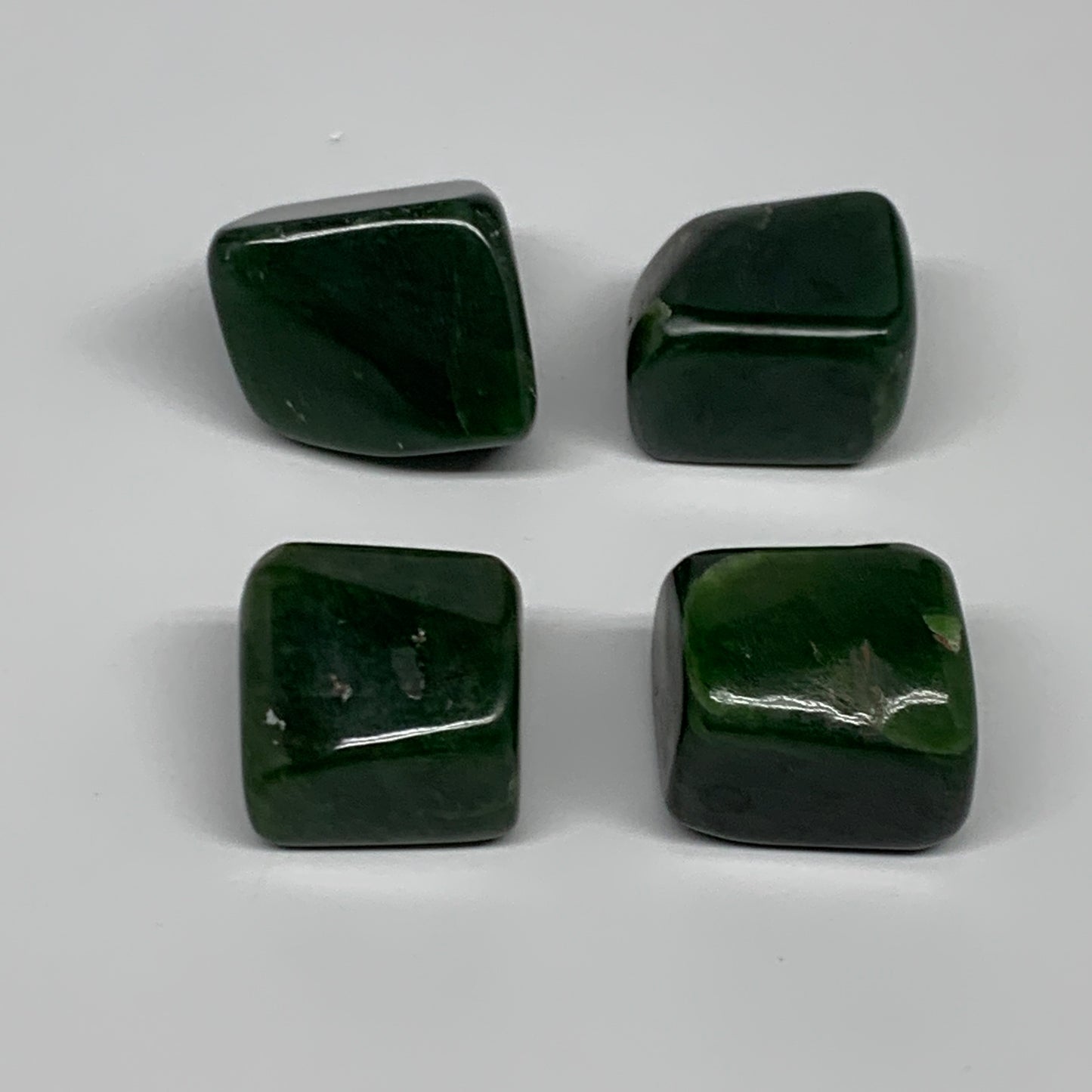 160.1g, 1"-1.2", 4pcs, Natural Nephrite Jade Tumbled Stone @Afghanistan,B31905