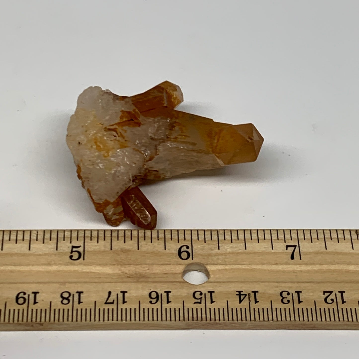 35.2g, 1.8"x1.7"x0.9", Orange Quartz Cluster Crystal Terminated @Brazil, B28900