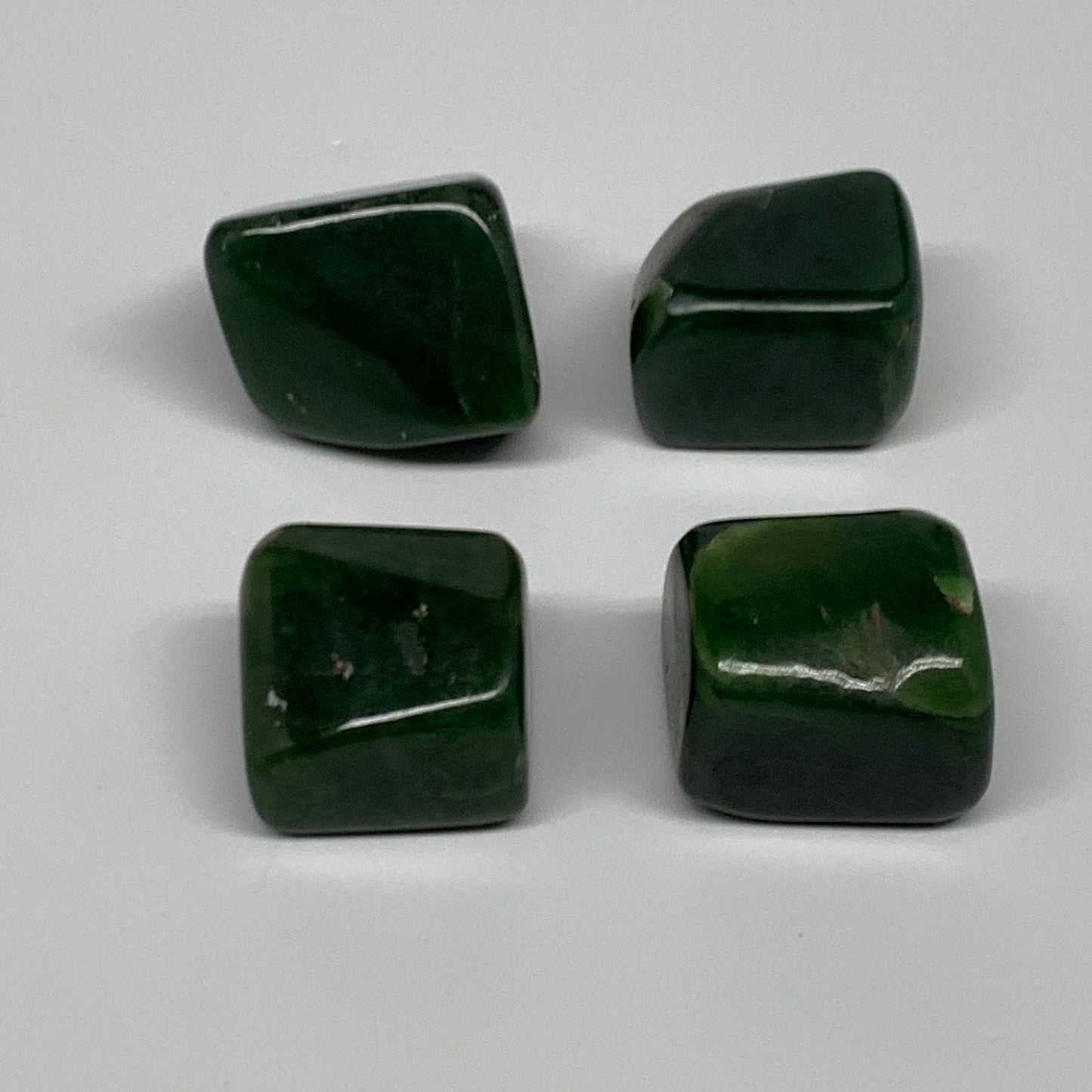 160.1g, 1"-1.2", 4pcs, Natural Nephrite Jade Tumbled Stone @Afghanistan,B31905