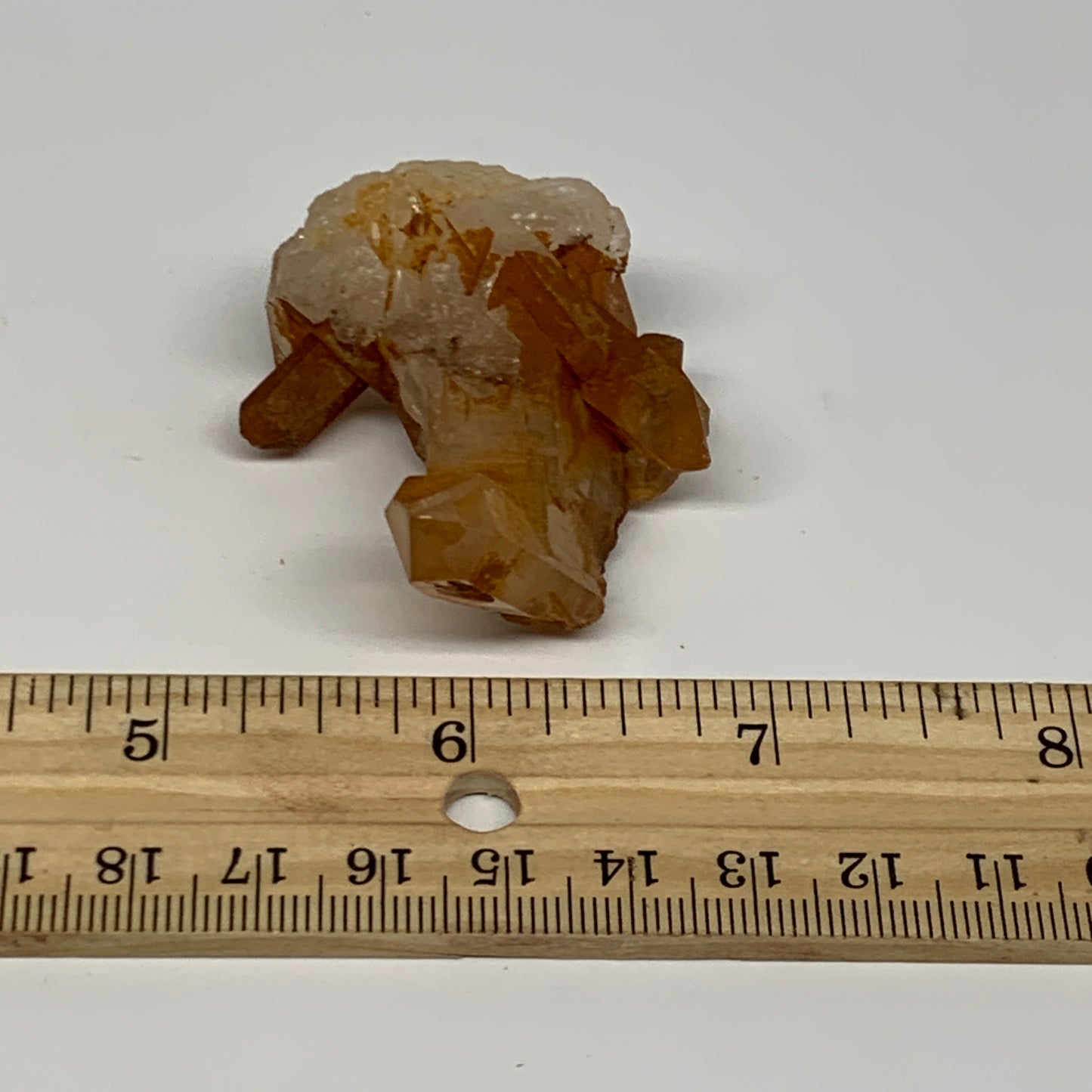 35.2g, 1.8"x1.7"x0.9", Orange Quartz Cluster Crystal Terminated @Brazil, B28900