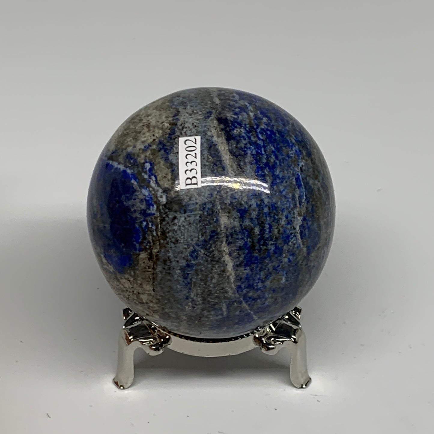 0.97 lbs, 2.6" (65mm), Lapis Lazuli Sphere Ball Gemstone @Afghanistan, B33202