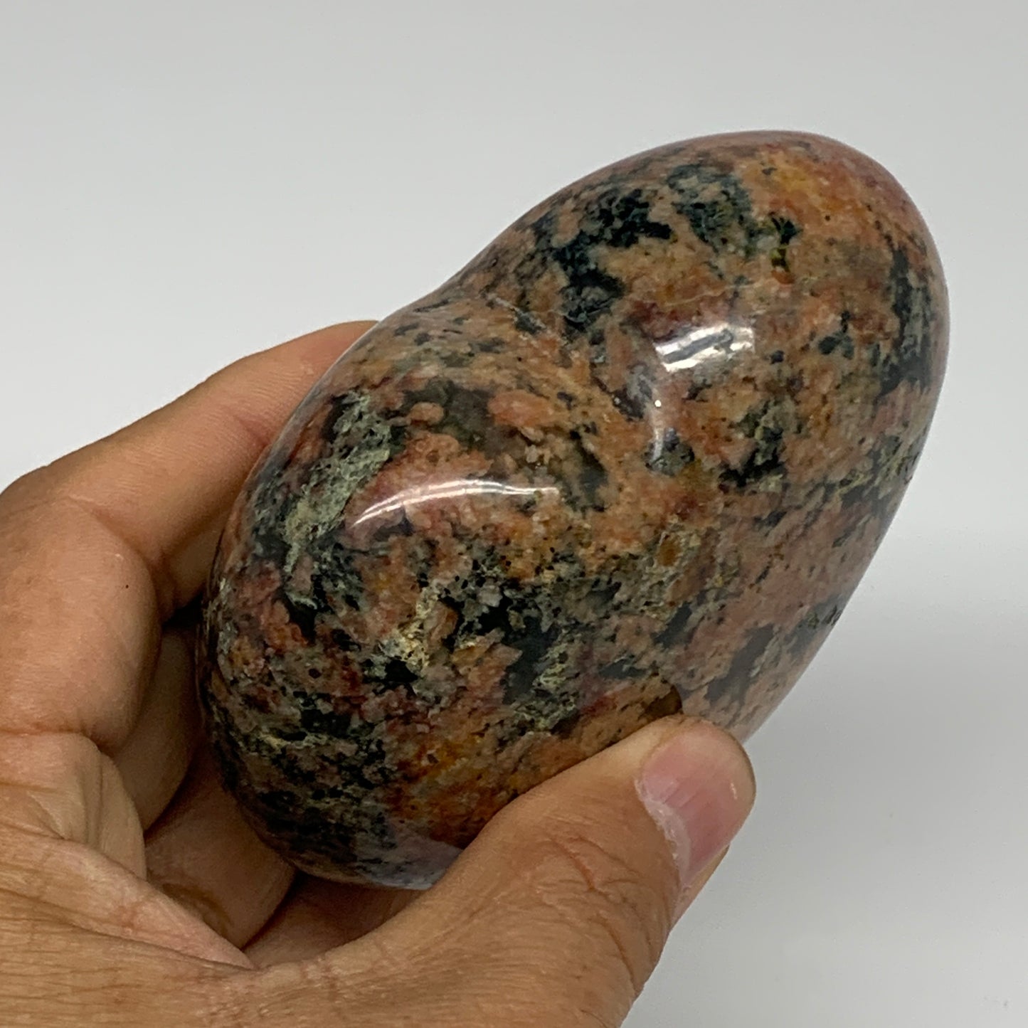 0.91 lbs, 3.1"x3.6"x1.6", Red Jasper Heart Polished Healing Home Decor, B33921