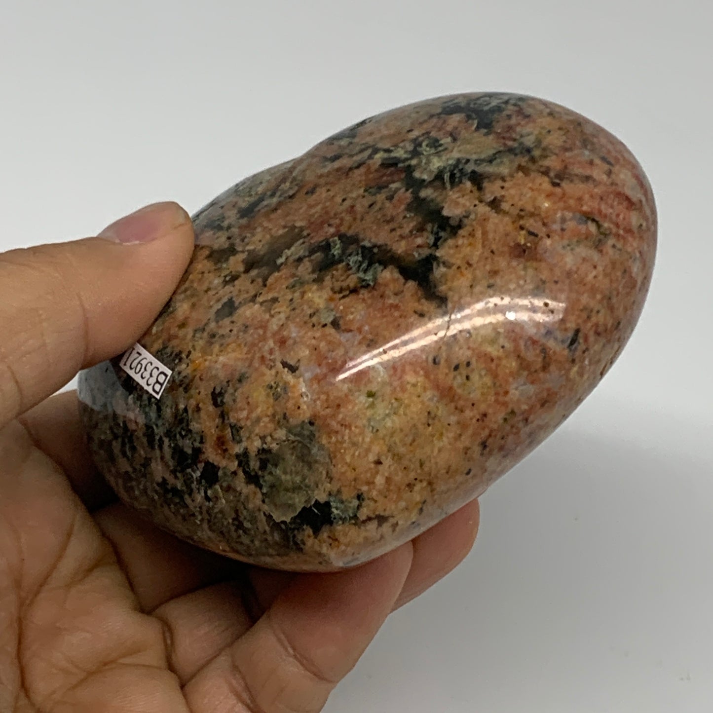 0.91 lbs, 3.1"x3.6"x1.6", Red Jasper Heart Polished Healing Home Decor, B33921