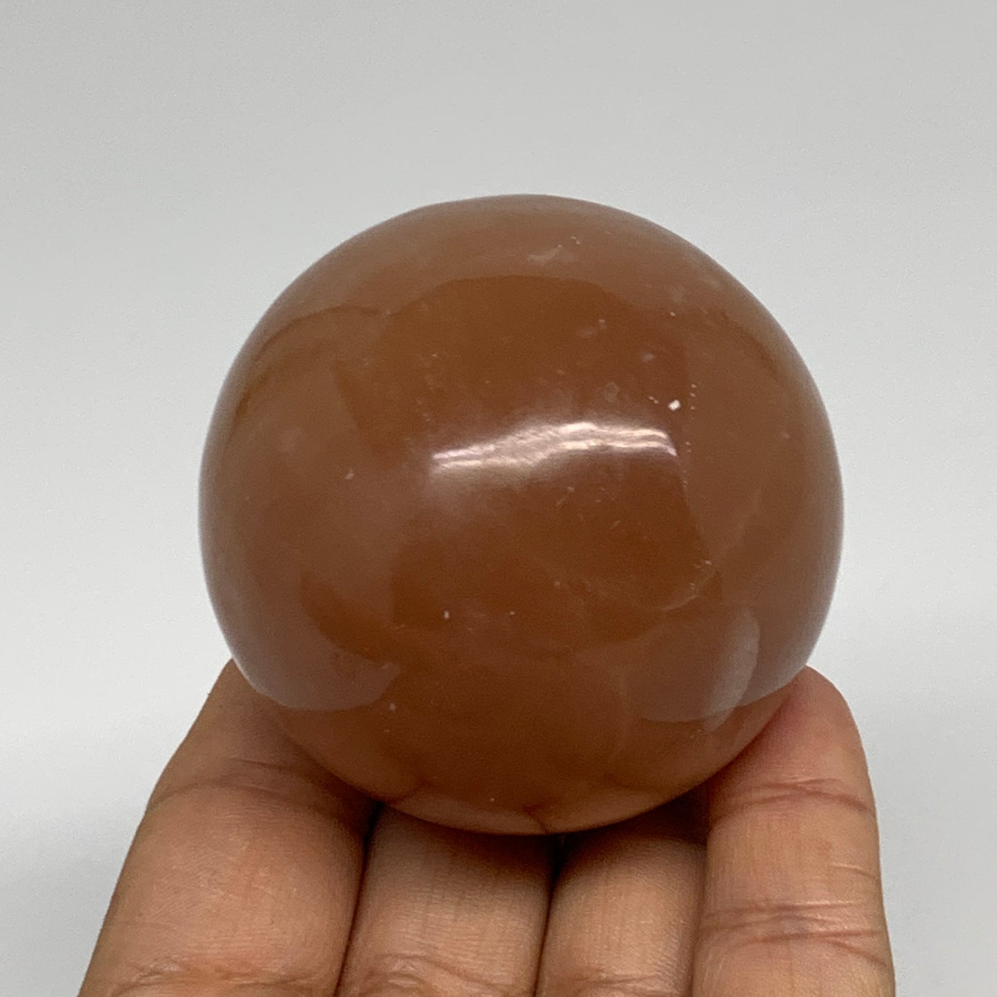 257.2g,2.2"(56mm), Honey Calcite Sphere Polished Gemstone, B35325