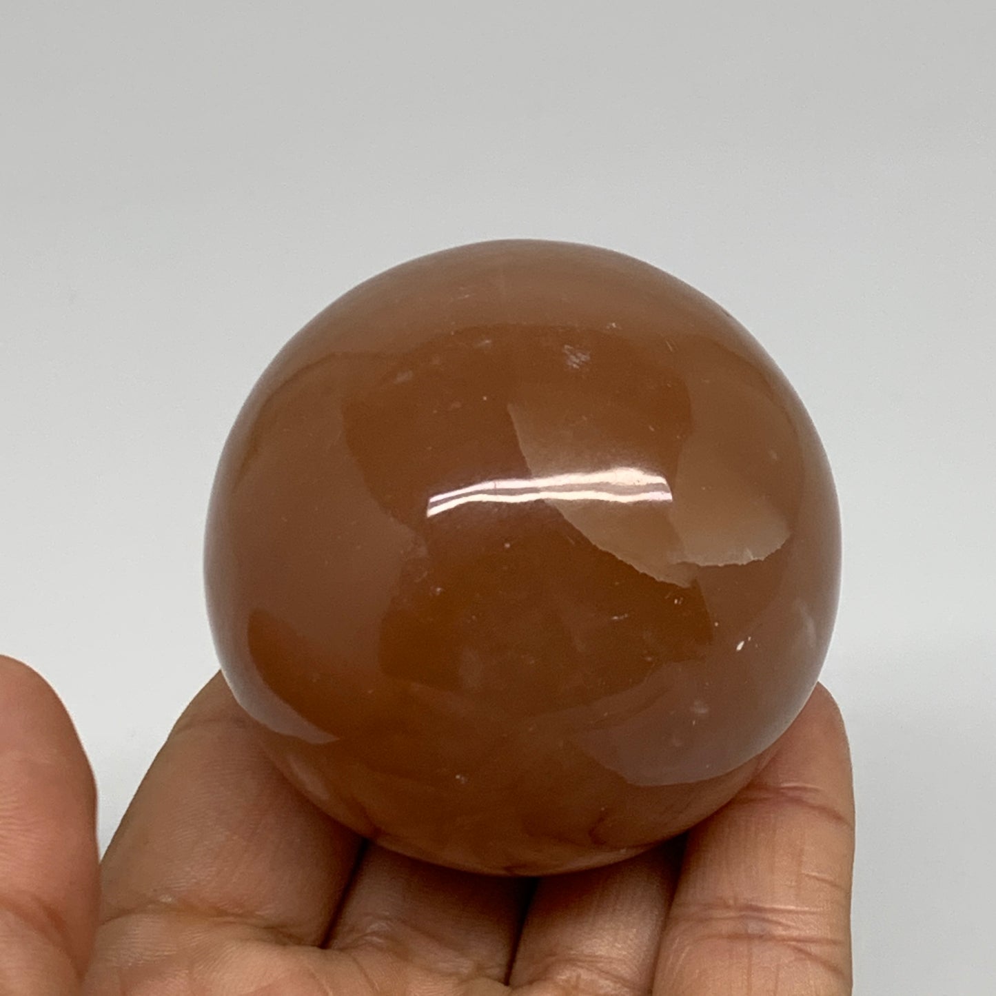257.2g,2.2"(56mm), Honey Calcite Sphere Polished Gemstone, B35325
