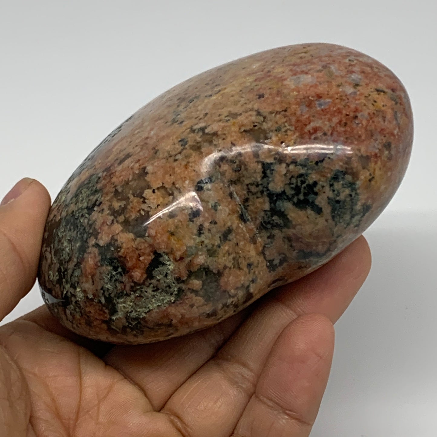 0.91 lbs, 3.1"x3.6"x1.6", Red Jasper Heart Polished Healing Home Decor, B33921