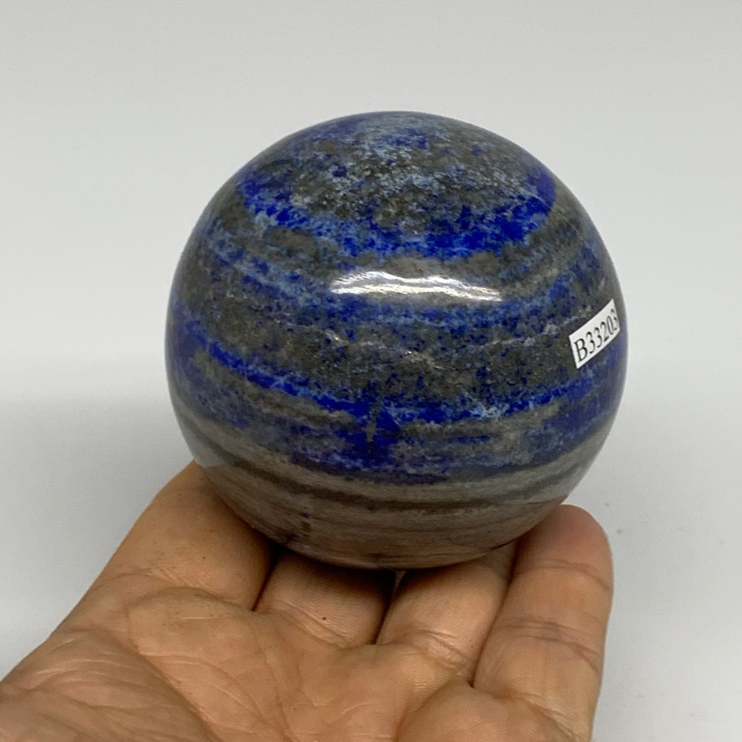 0.97 lbs, 2.6" (65mm), Lapis Lazuli Sphere Ball Gemstone @Afghanistan, B33203
