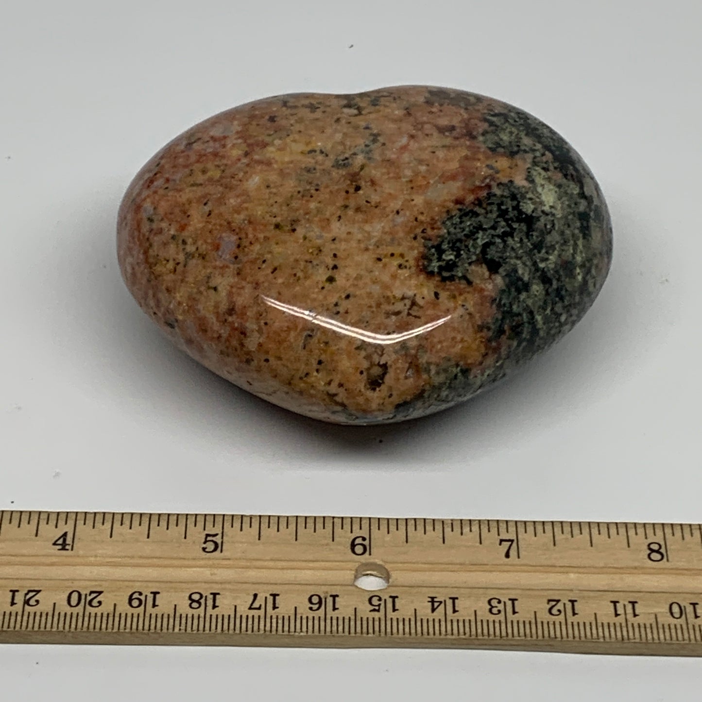 0.91 lbs, 3.1"x3.6"x1.6", Red Jasper Heart Polished Healing Home Decor, B33921