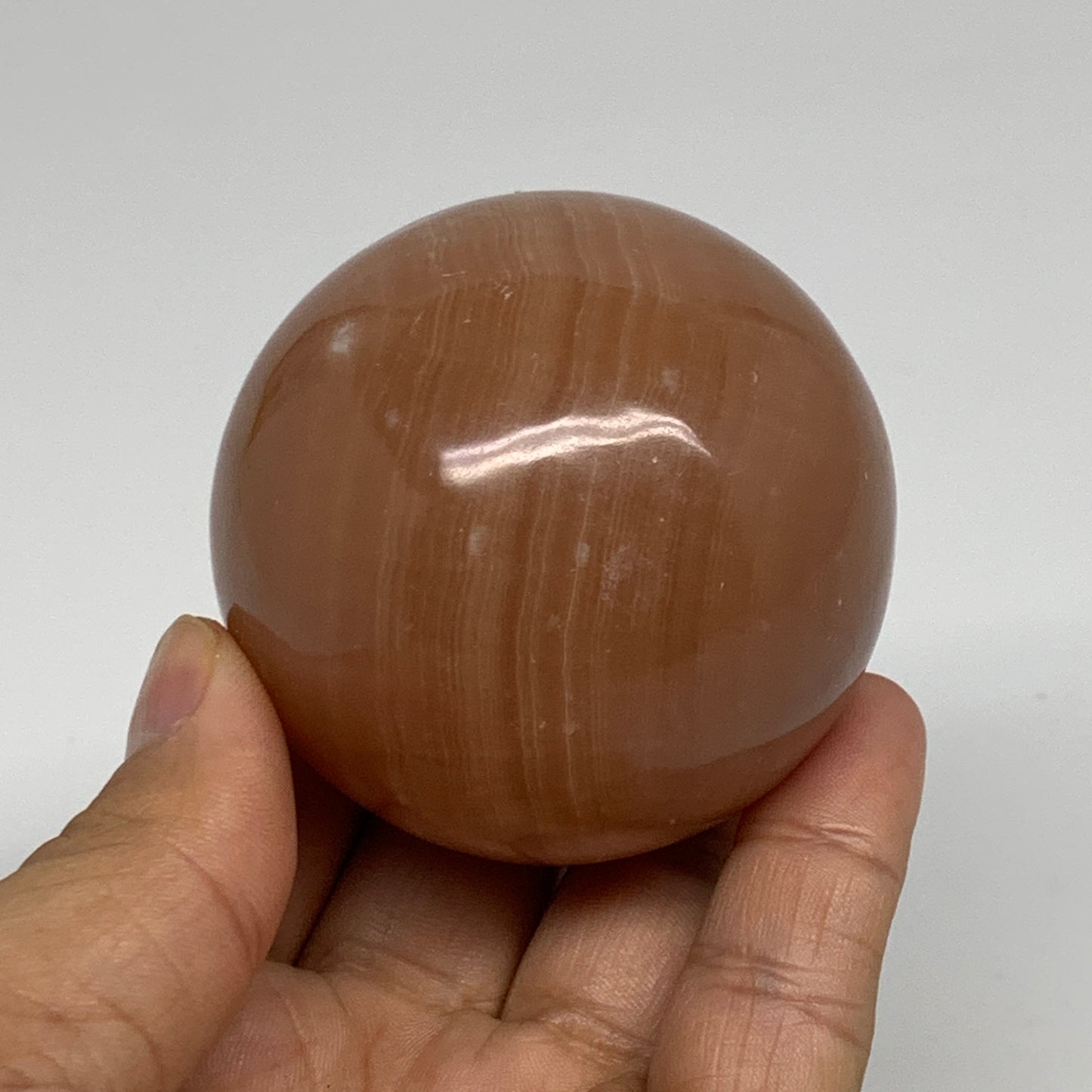 257.2g,2.2"(56mm), Honey Calcite Sphere Polished Gemstone, B35325
