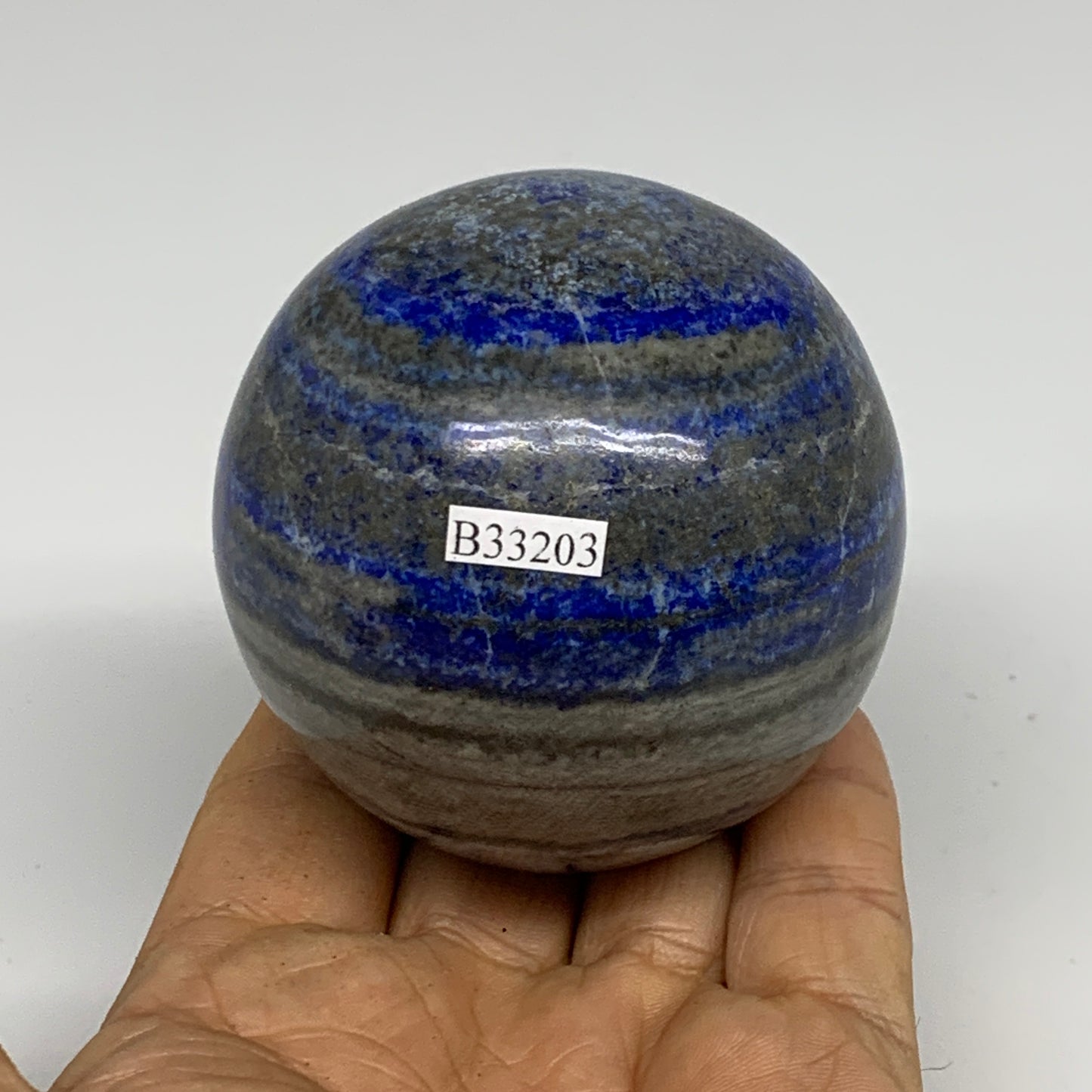 0.97 lbs, 2.6" (65mm), Lapis Lazuli Sphere Ball Gemstone @Afghanistan, B33203