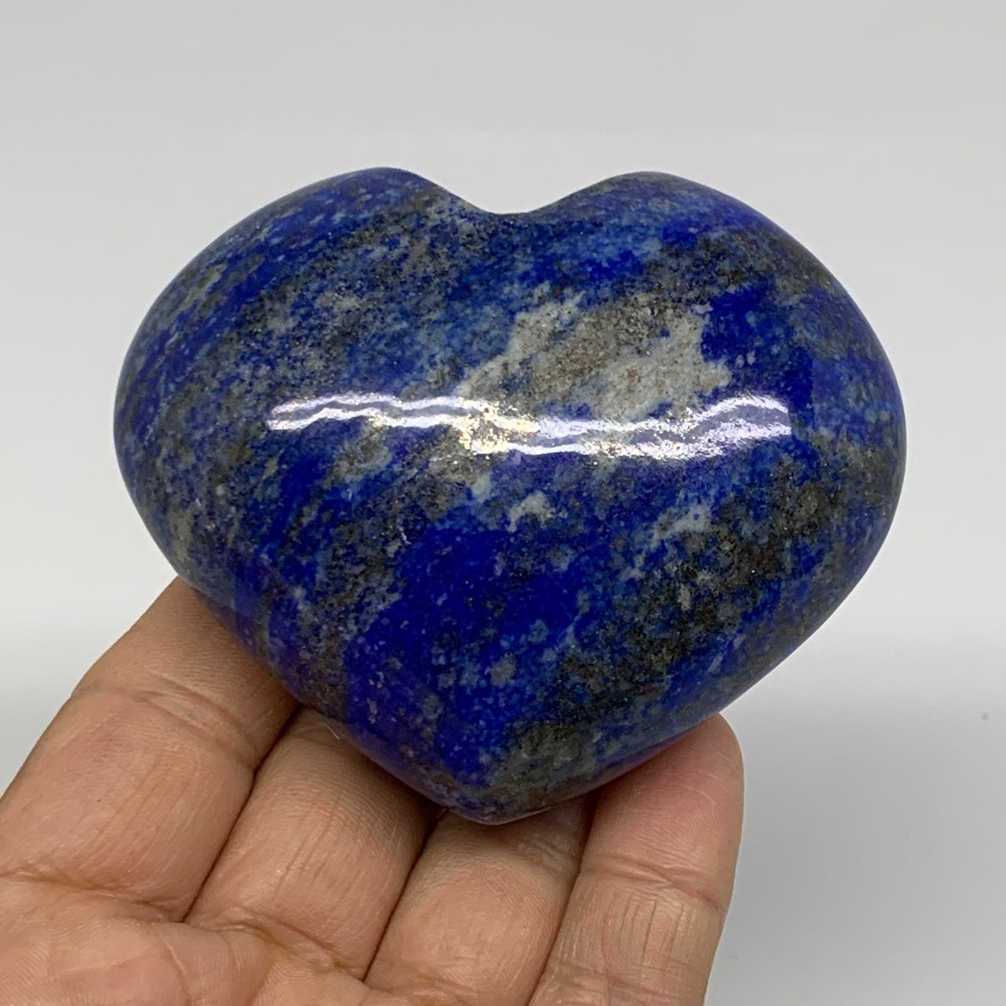 0.57 lbs, 2.6"x3"x1.4", Natural Lapis Lazuli Heart Polished Crystal, B36675