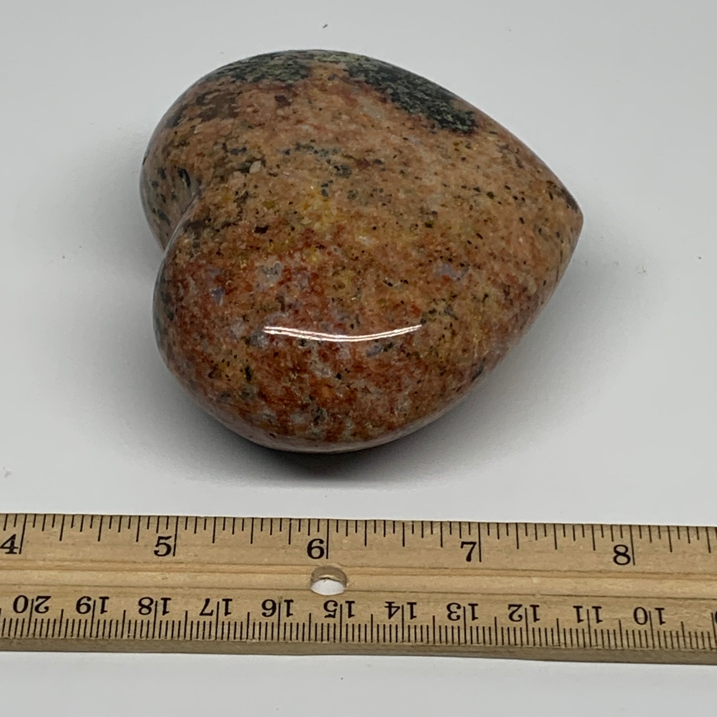 0.91 lbs, 3.1"x3.6"x1.6", Red Jasper Heart Polished Healing Home Decor, B33921